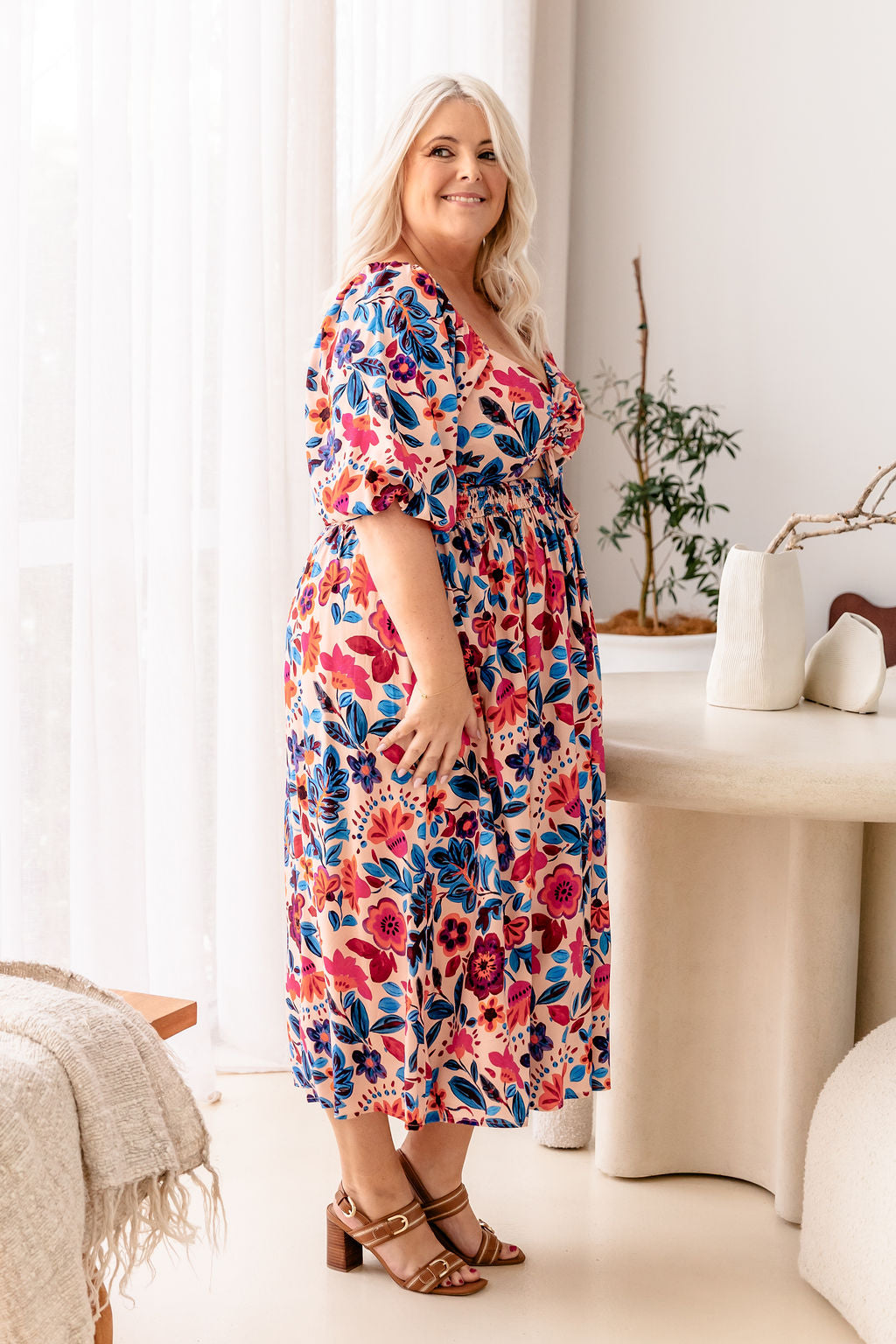 Pippa Cut Out Dress in Jardin