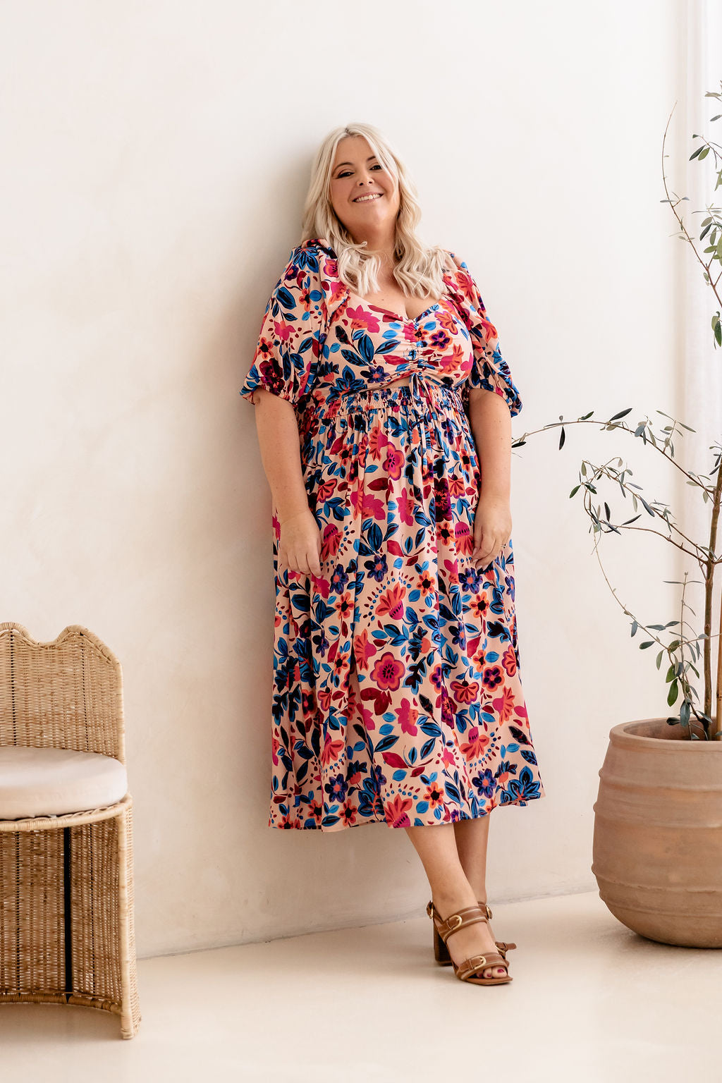 Pippa Cut Out Dress in Jardin