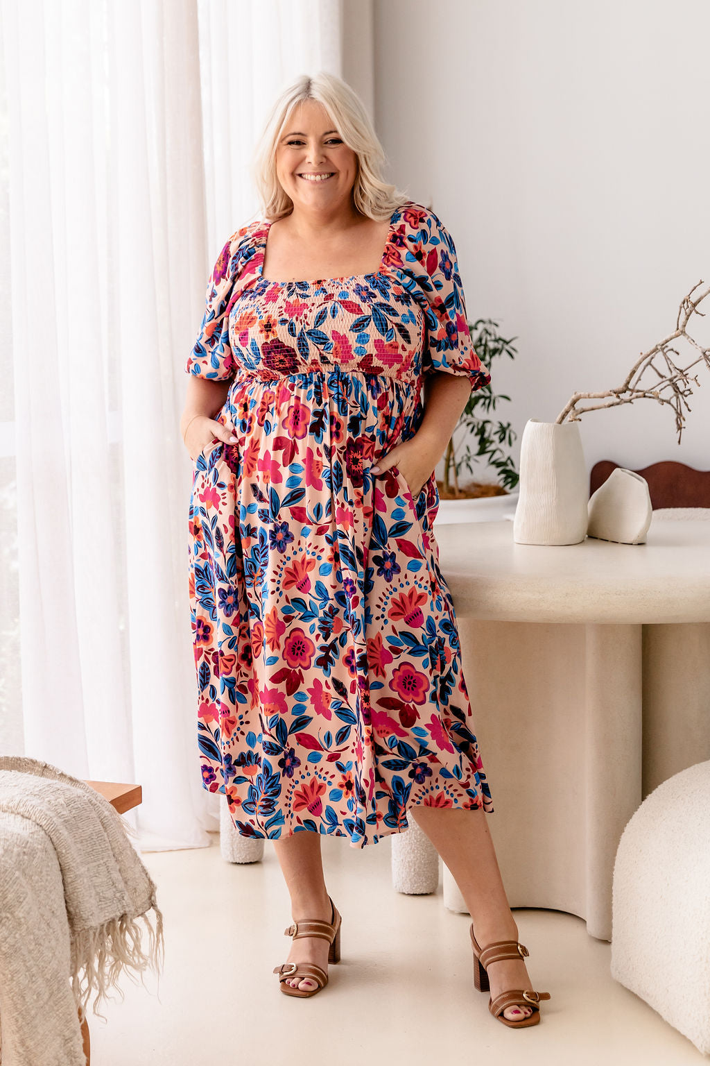 Pippa Cut Out Dress in Jardin