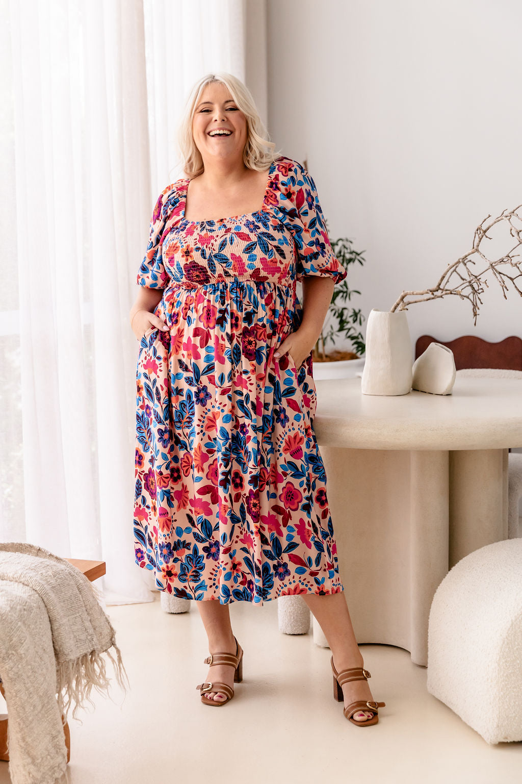 Pippa Cut Out Dress in Jardin