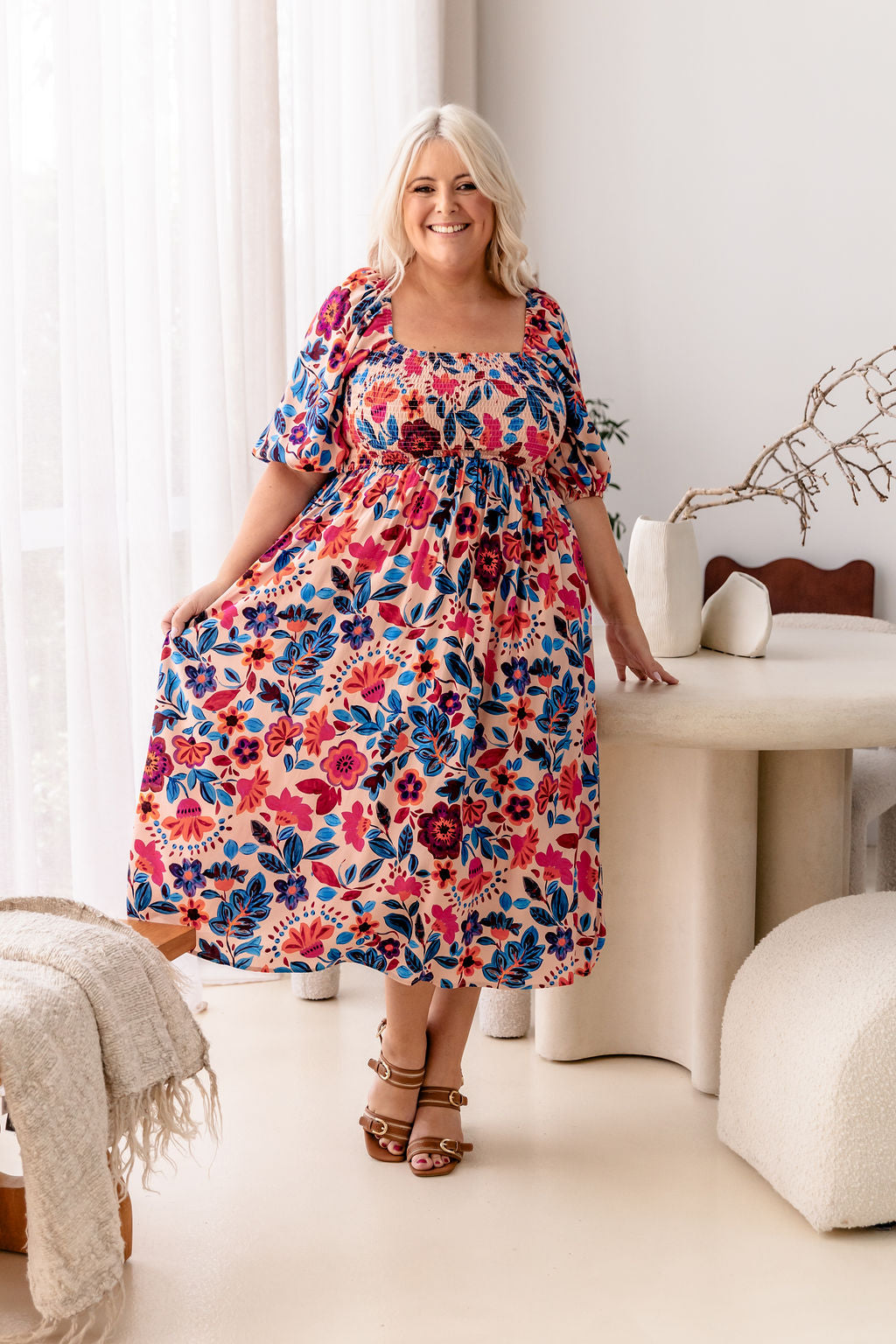 Pippa Cut Out Dress in Jardin
