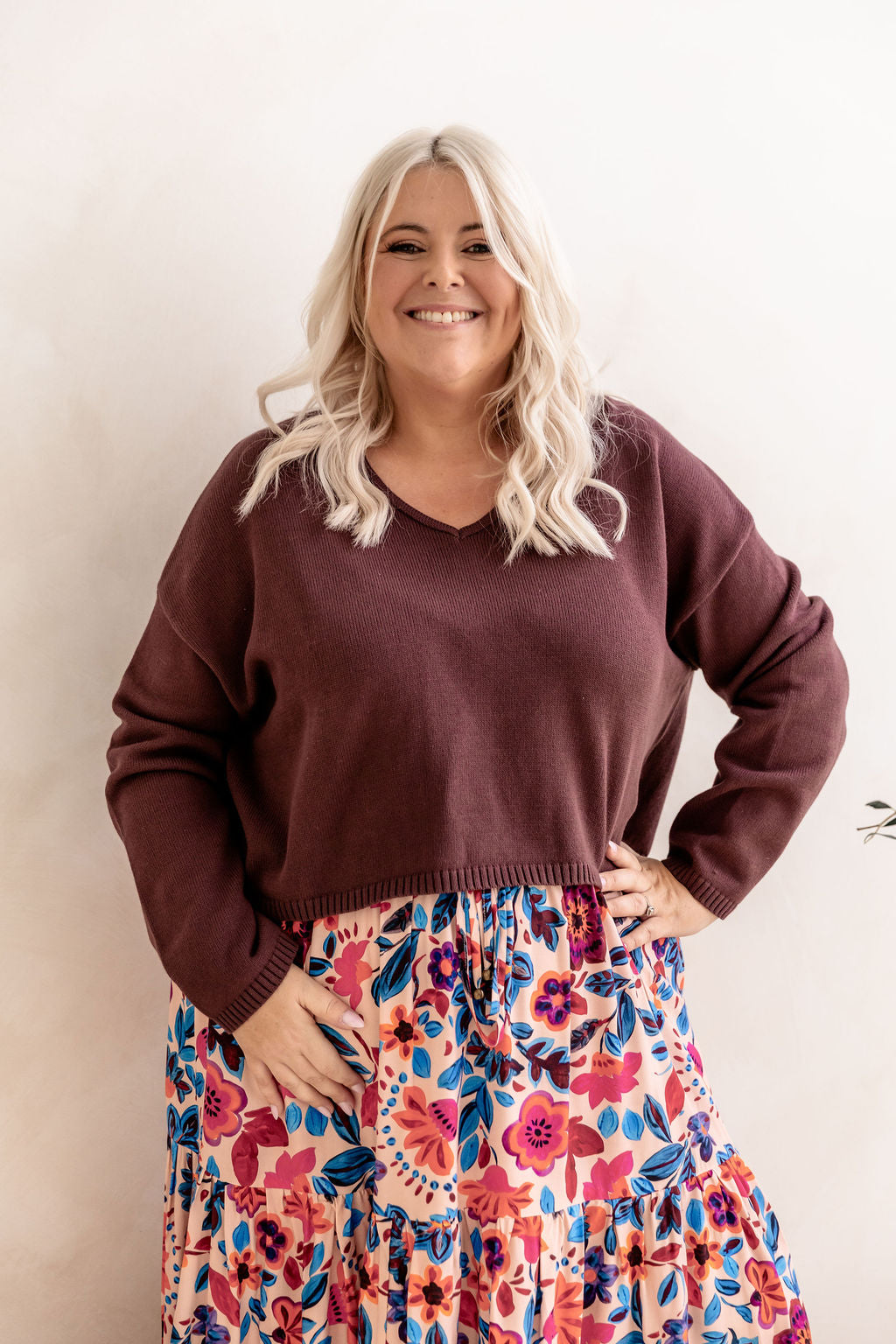 Blakely Crop Knit in Chocolate