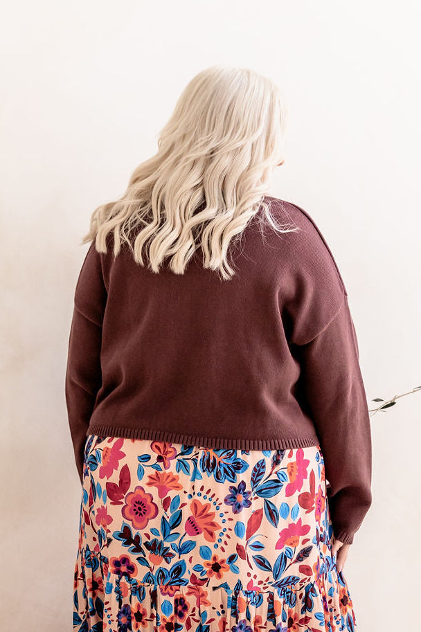 Blakely Crop Knit in Chocolate
