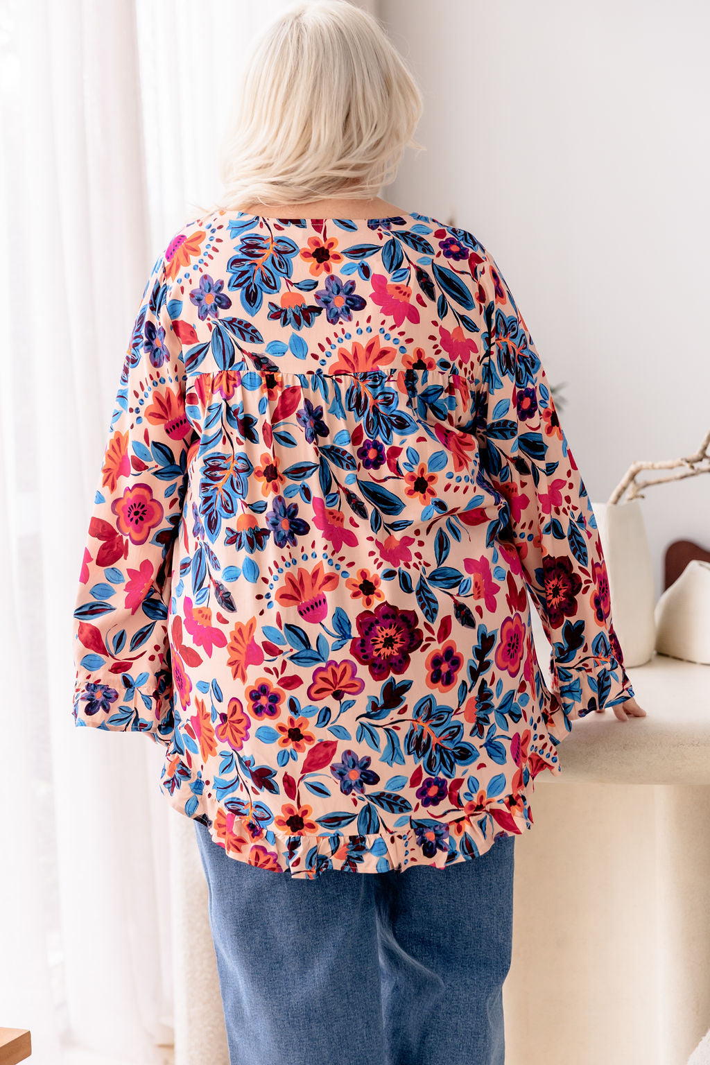Natalie Long Sleeve Top in Jardin