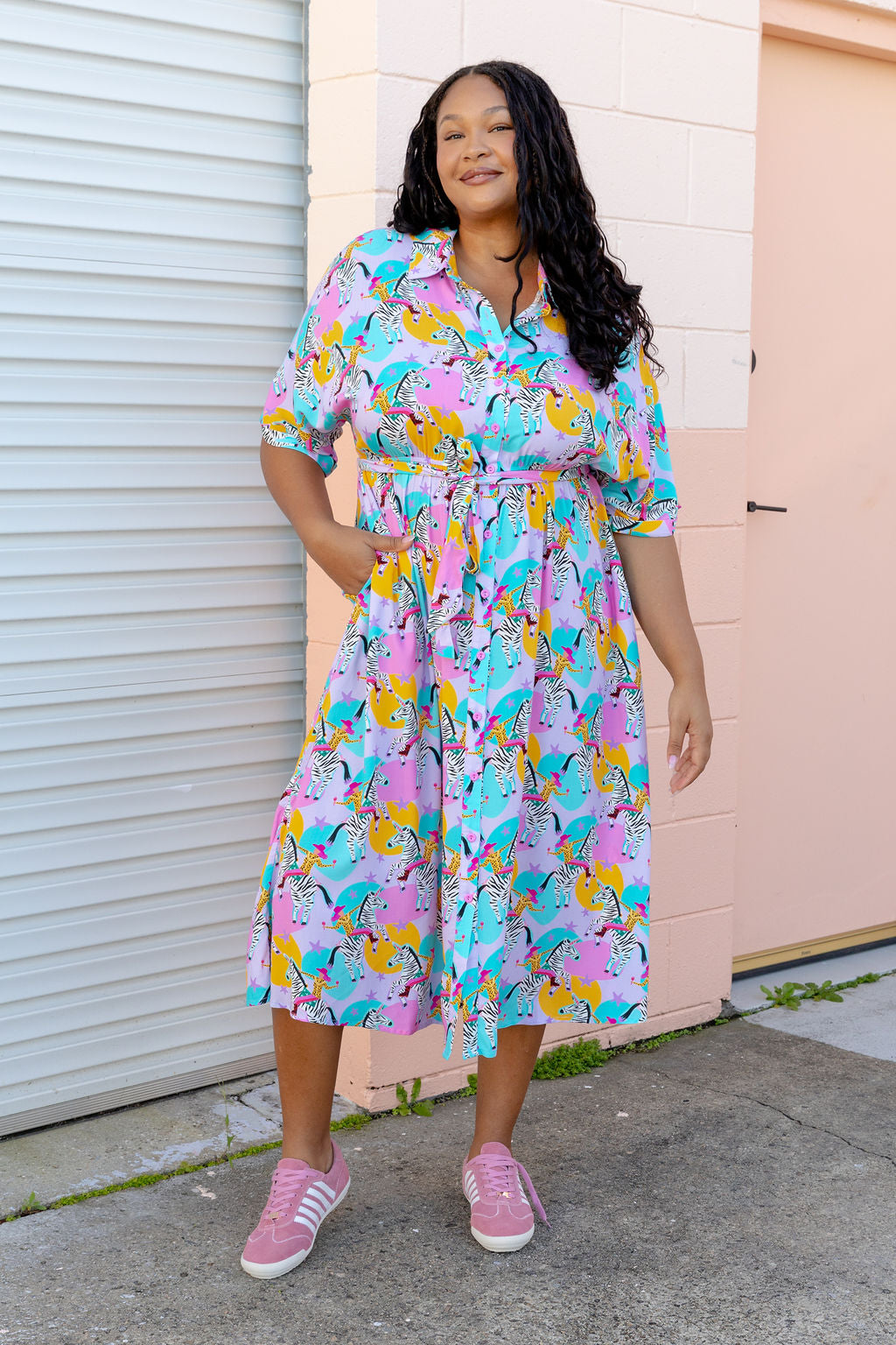 Maddy Midi Dress in Yee-Har by Deb McNaughton