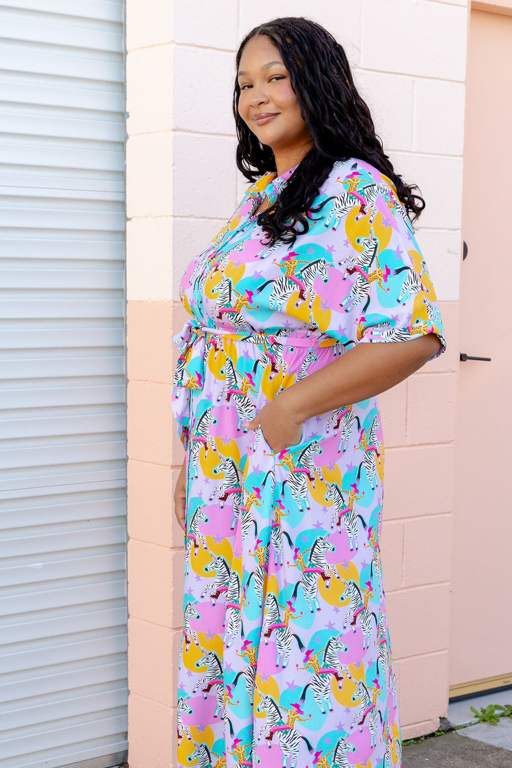 Maddy Midi Dress in Yee-Har by Deb McNaughton