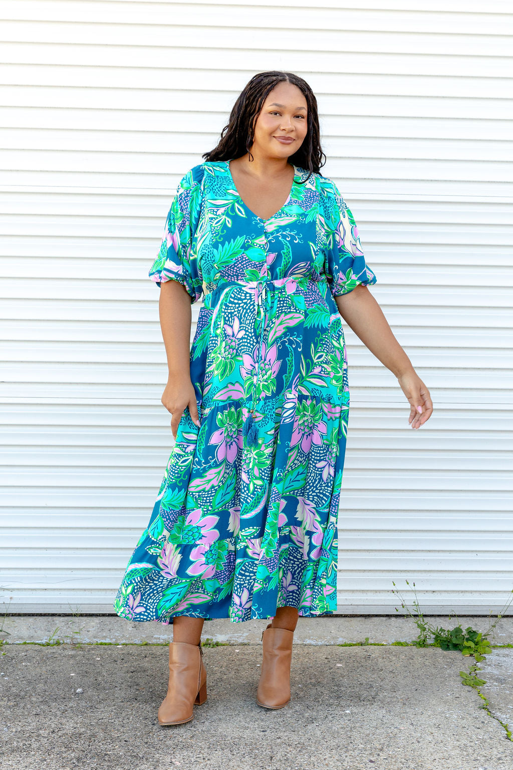 Addison Dress in Kosum Pink