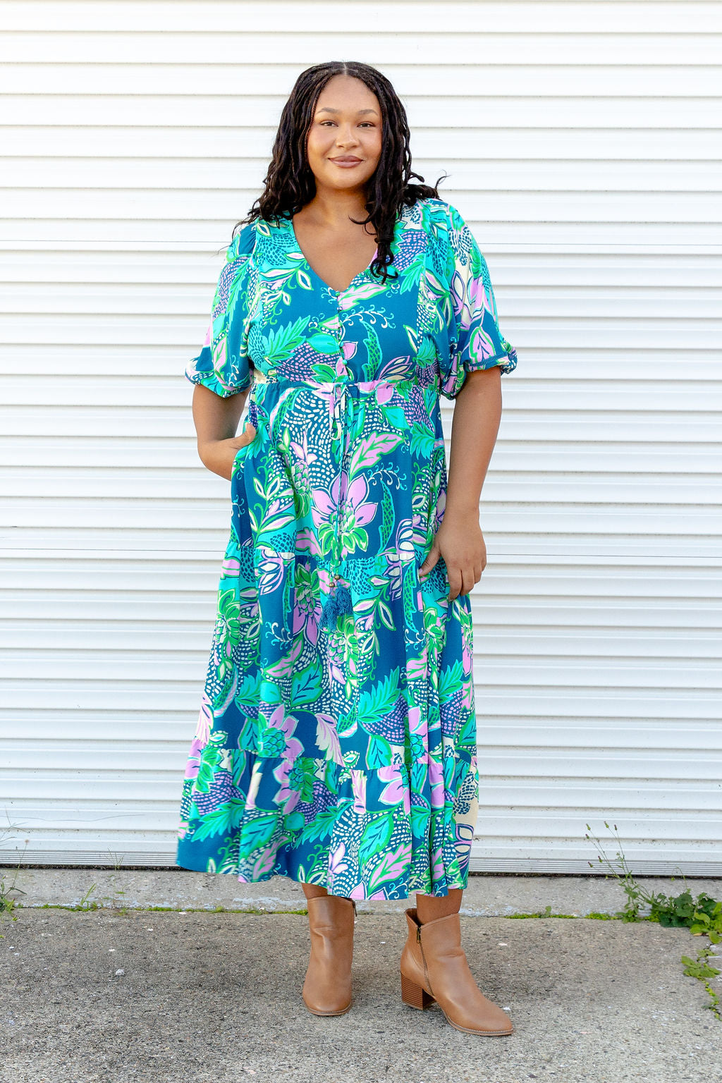 Addison Dress in Kosum Pink