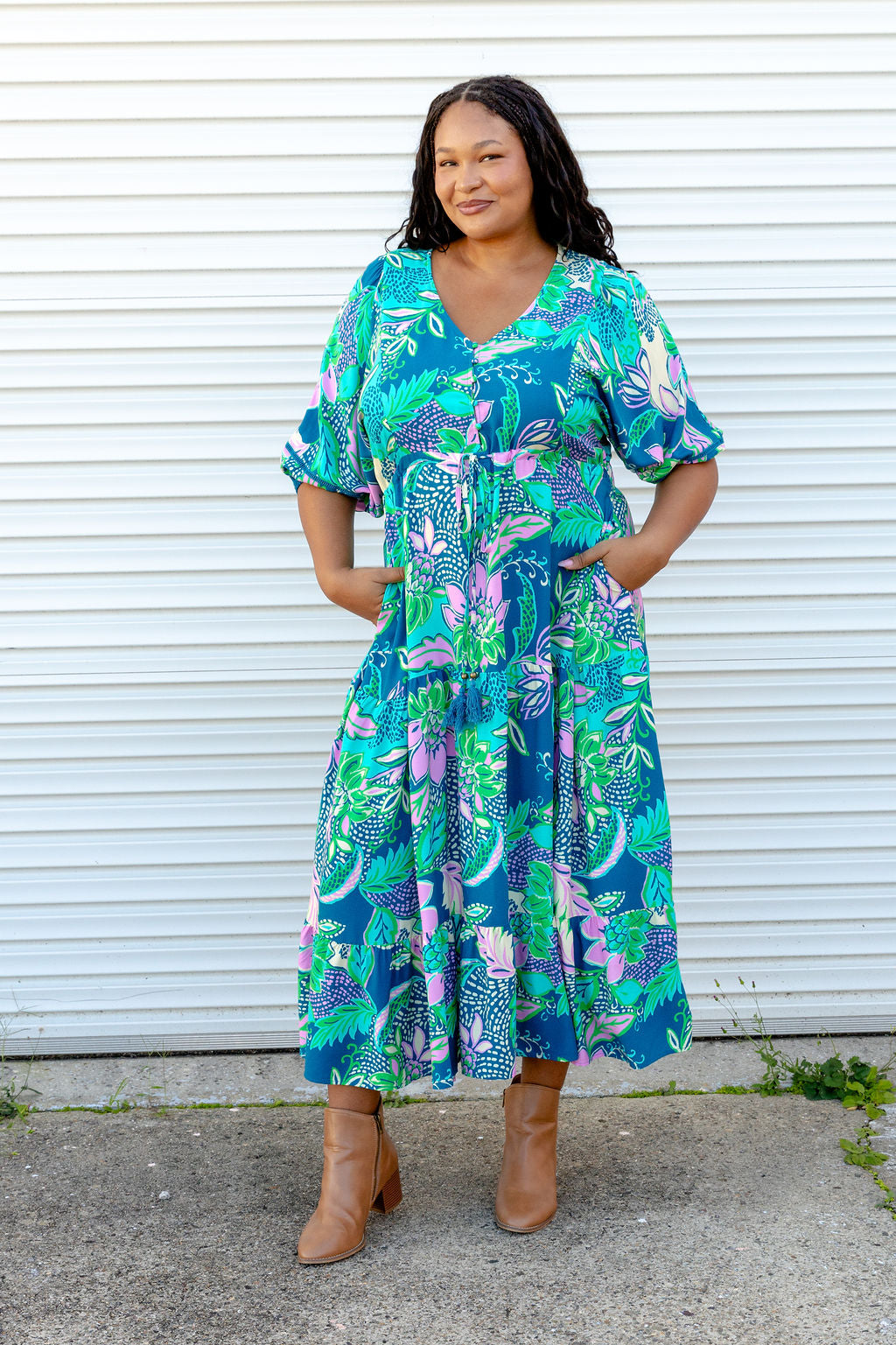 Addison Dress in Kosum Pink
