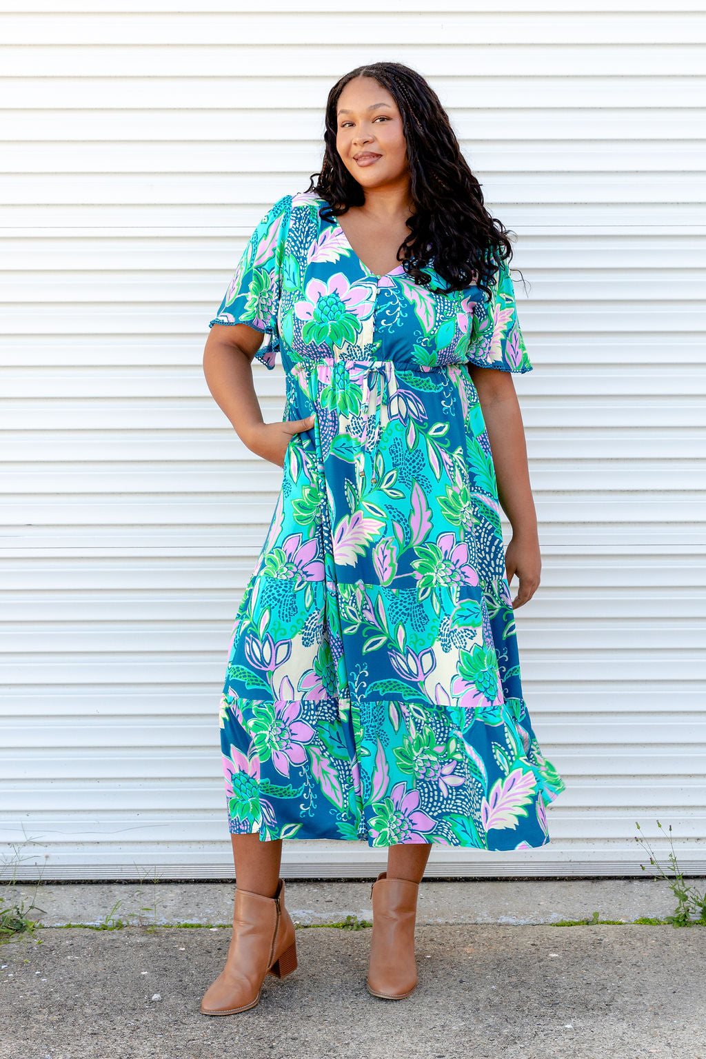 Charlize Maxi Dress in Kosum Pink