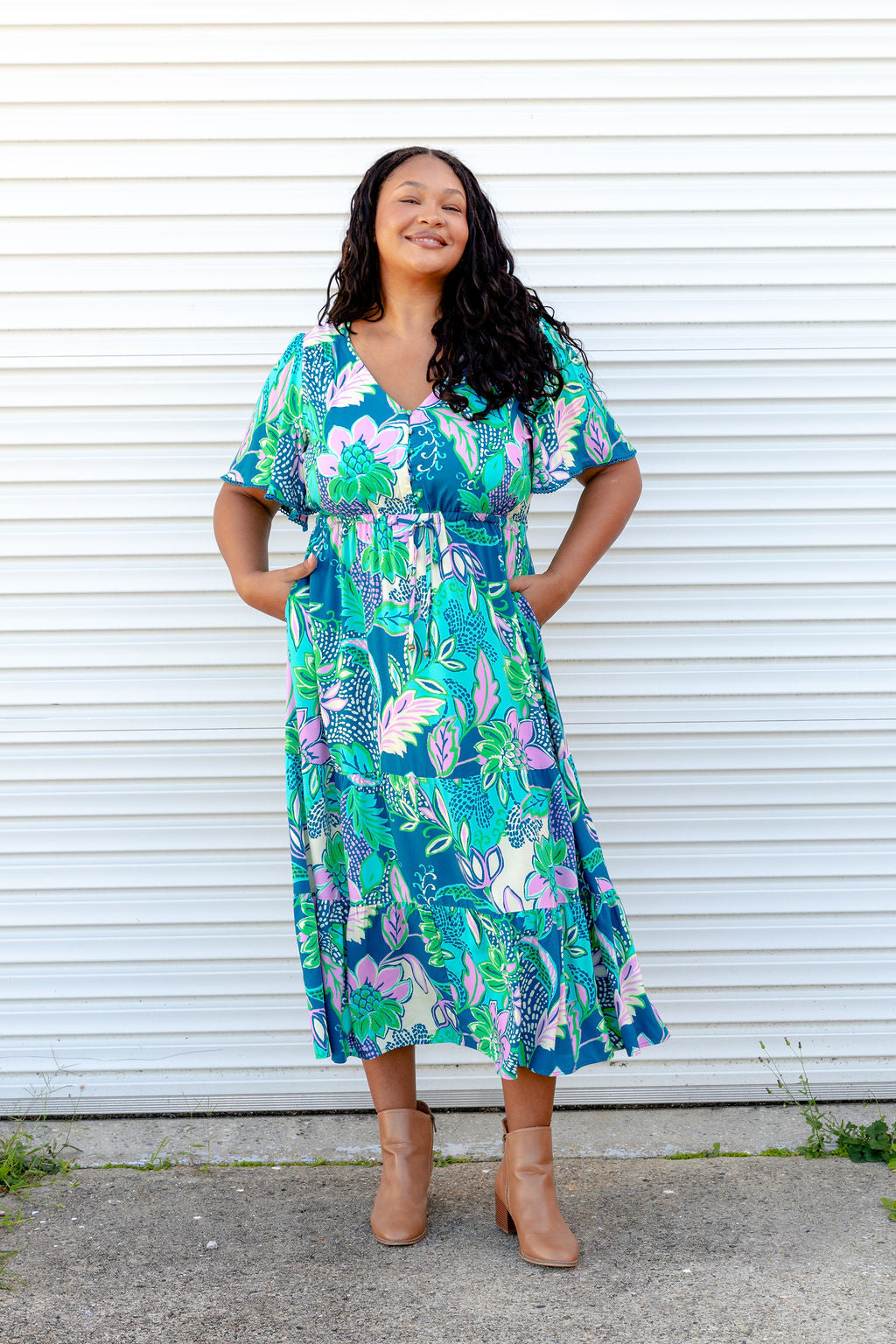 Charlize Maxi Dress in Kosum Pink