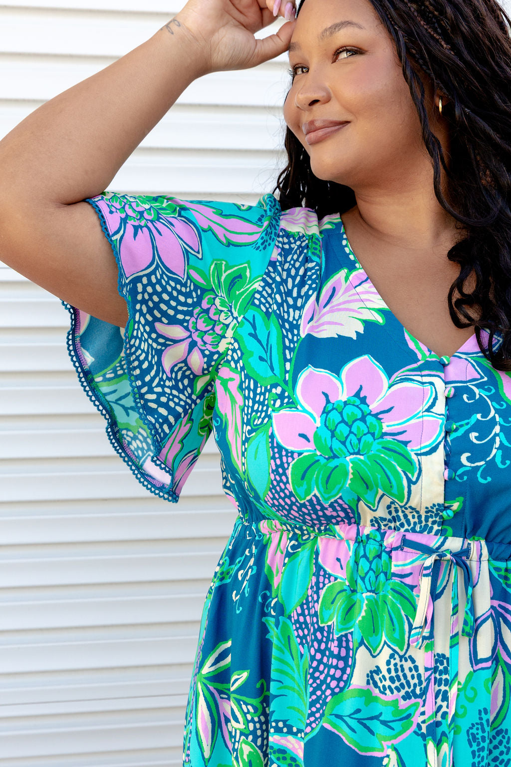 Charlize Maxi Dress in Kosum Pink