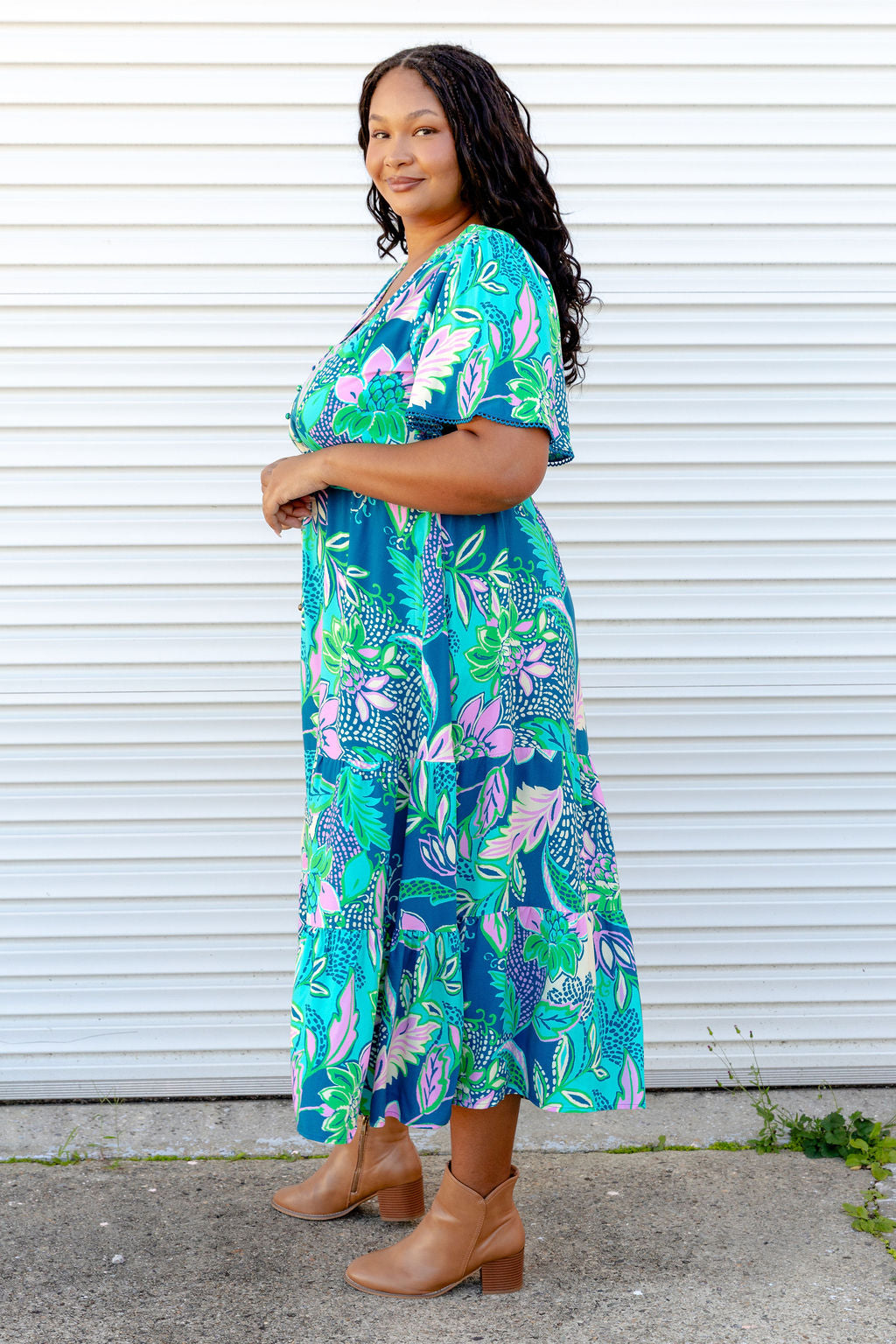 Charlize Maxi Dress in Kosum Pink
