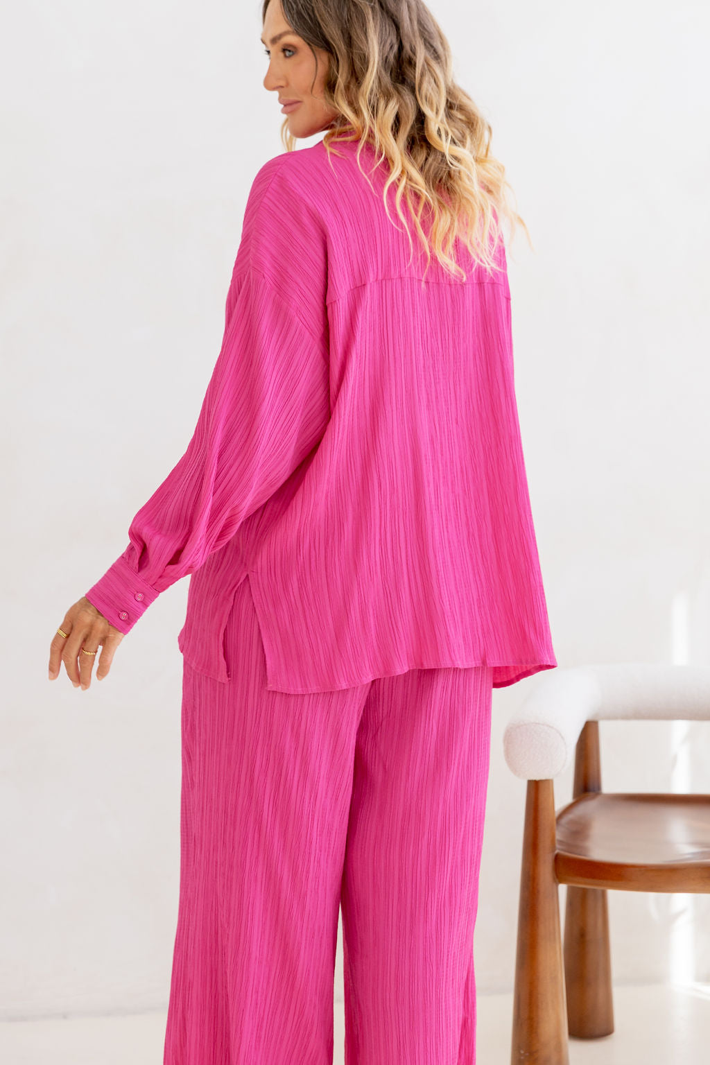 Camille Shirt in Hot Pink
