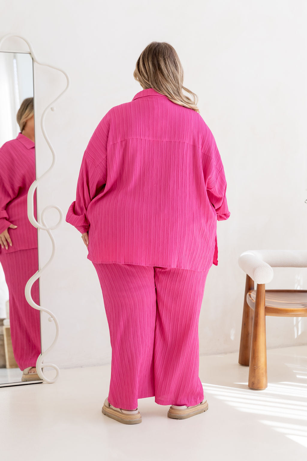 Camille Shirt in Hot Pink