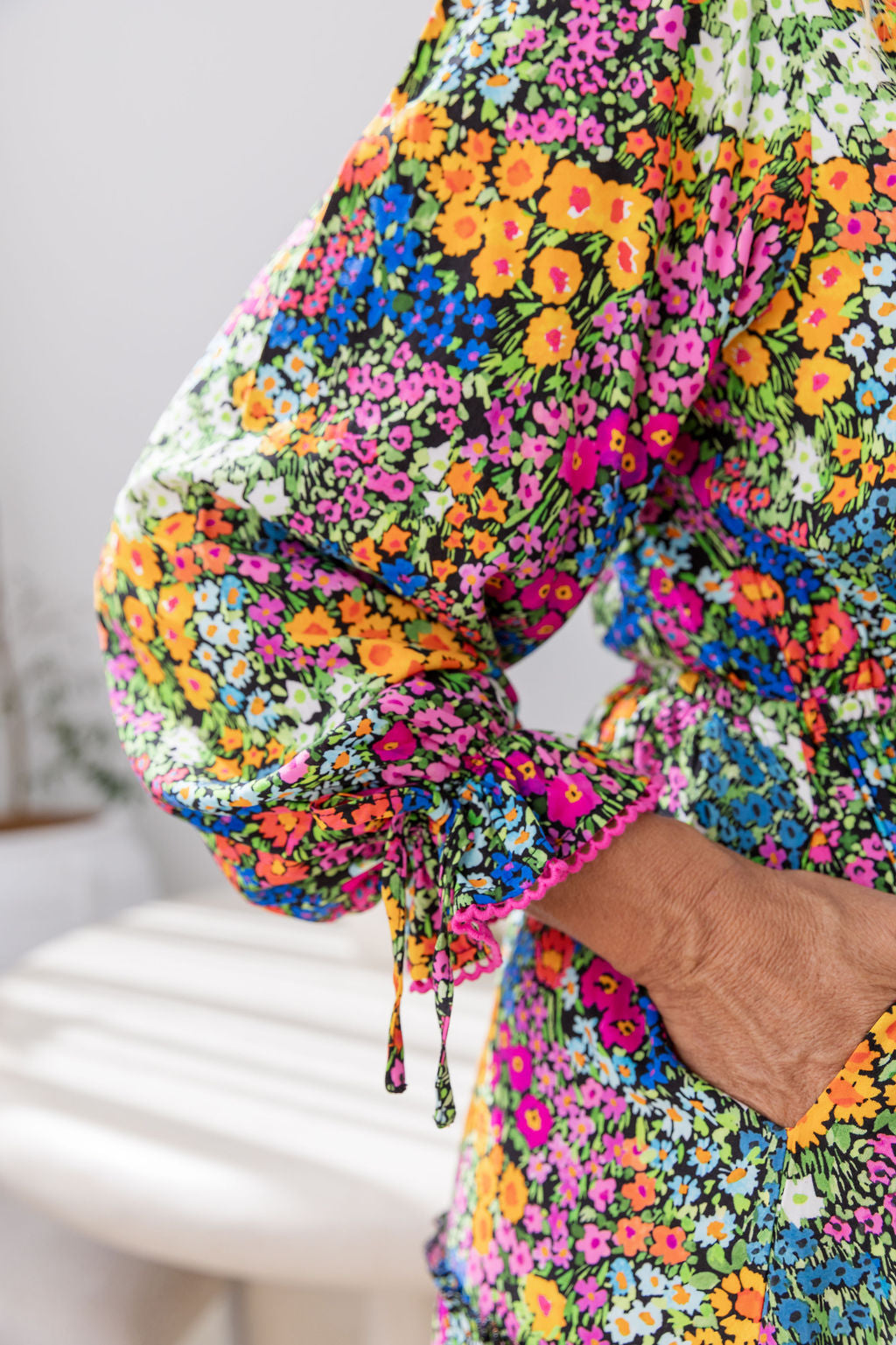 Cici Maxi Dress in Flower Field Dawn