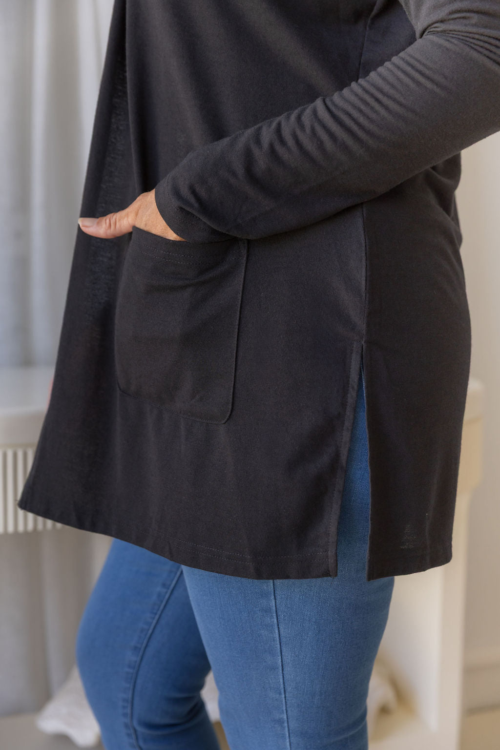 Jane Cardi Short Length in Black