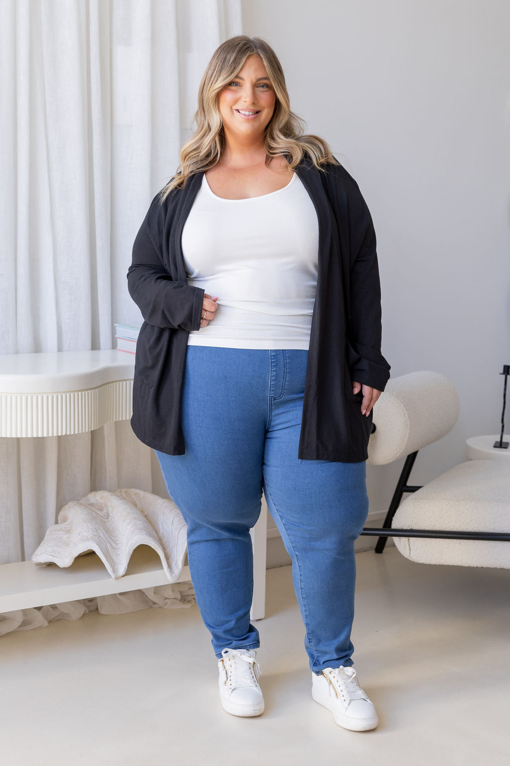 Jane Cardi Short Length in Black