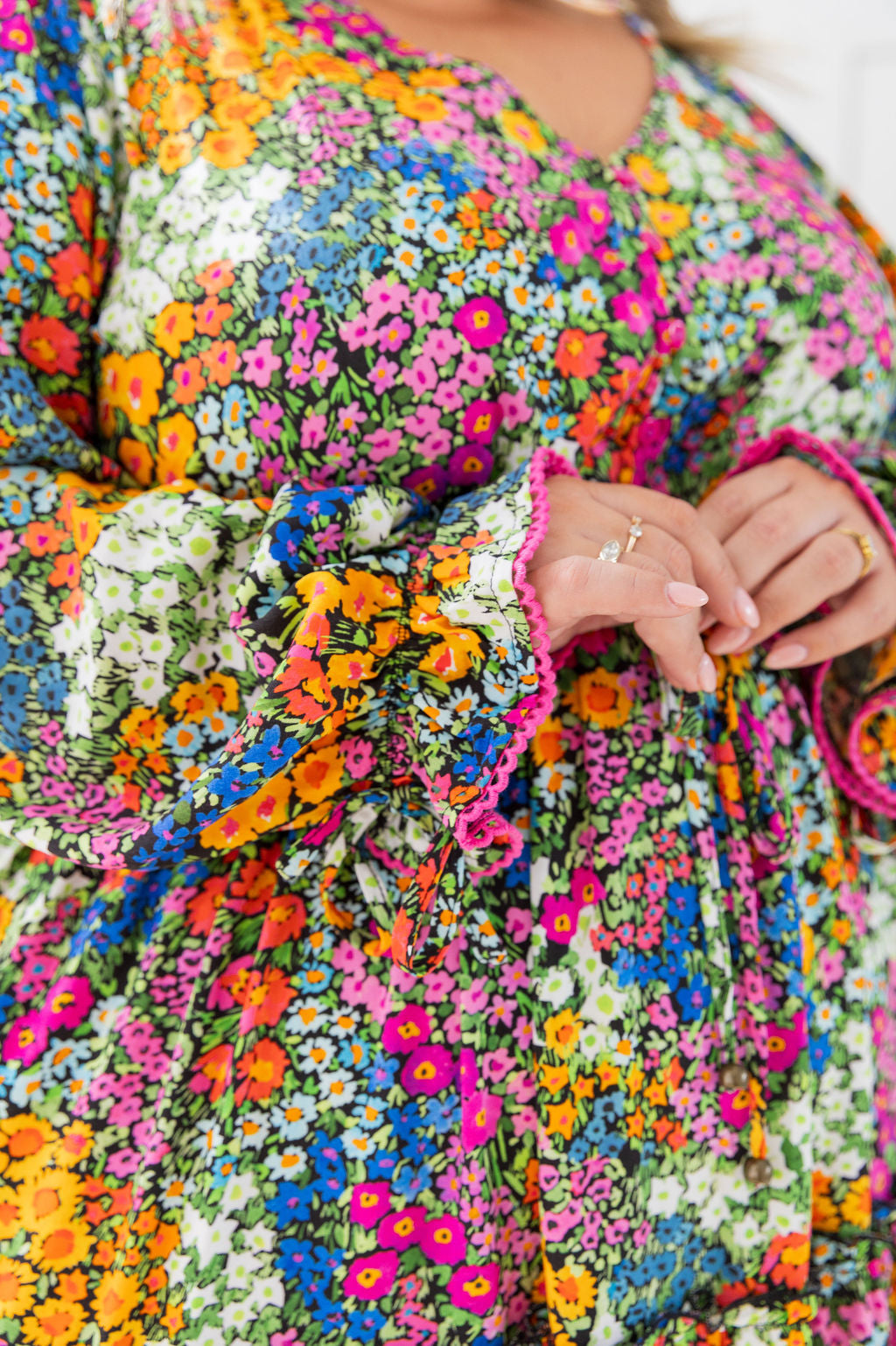 Cici Maxi Dress in Flower Field Dawn