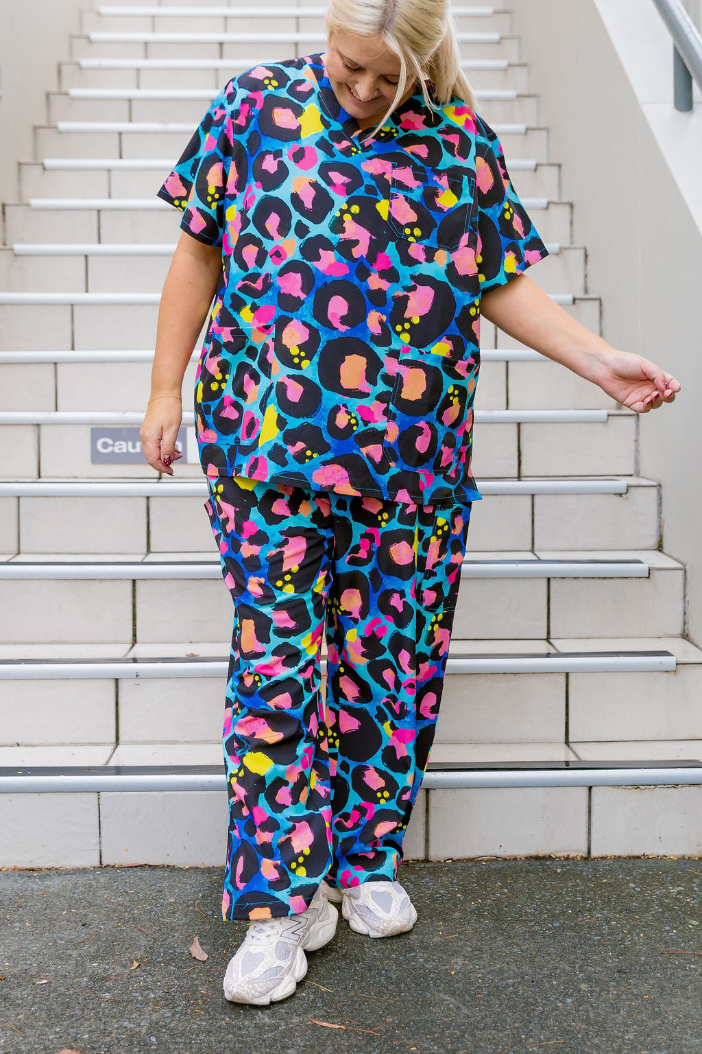 Jazz Scrubs in Kasey Leopard by Kasey Rainbow