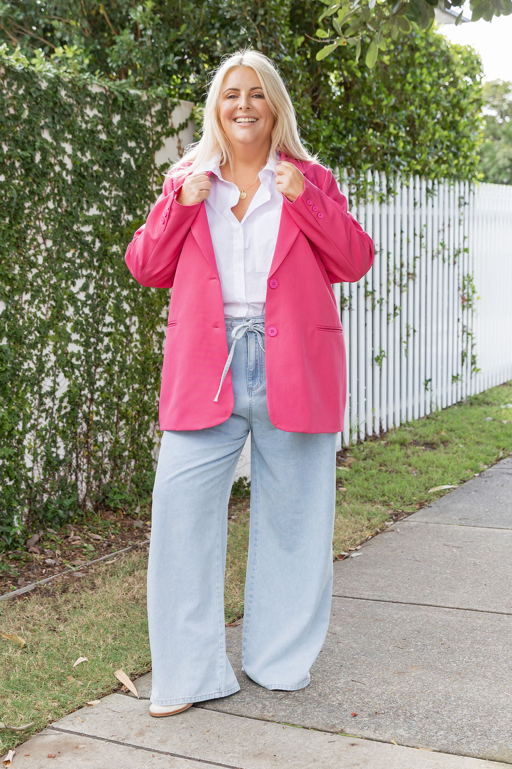 Celine Blazer in Fuchsia