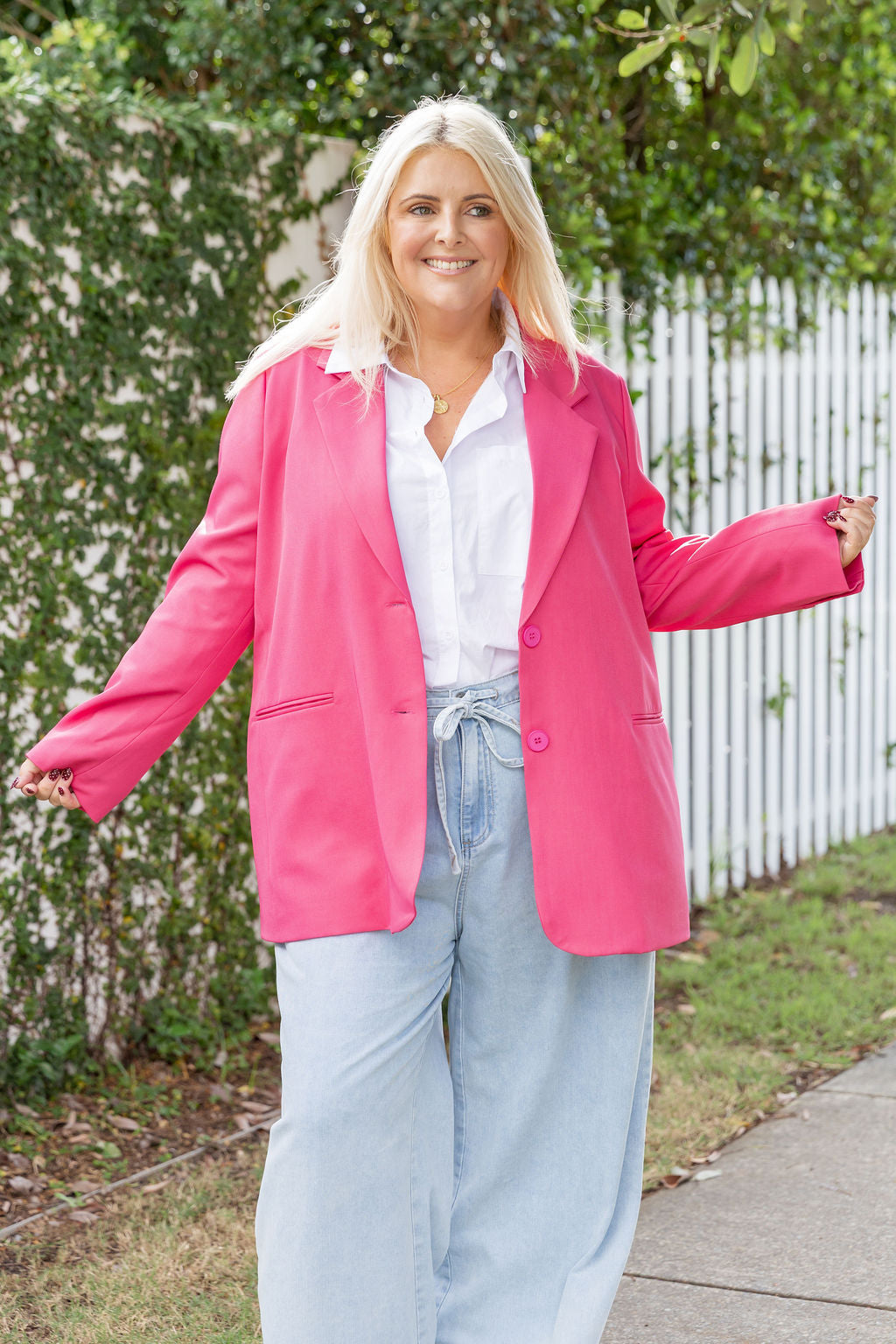 Celine Blazer in Fuchsia