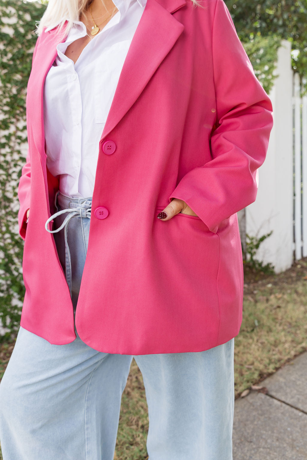 Celine Blazer in Fuchsia