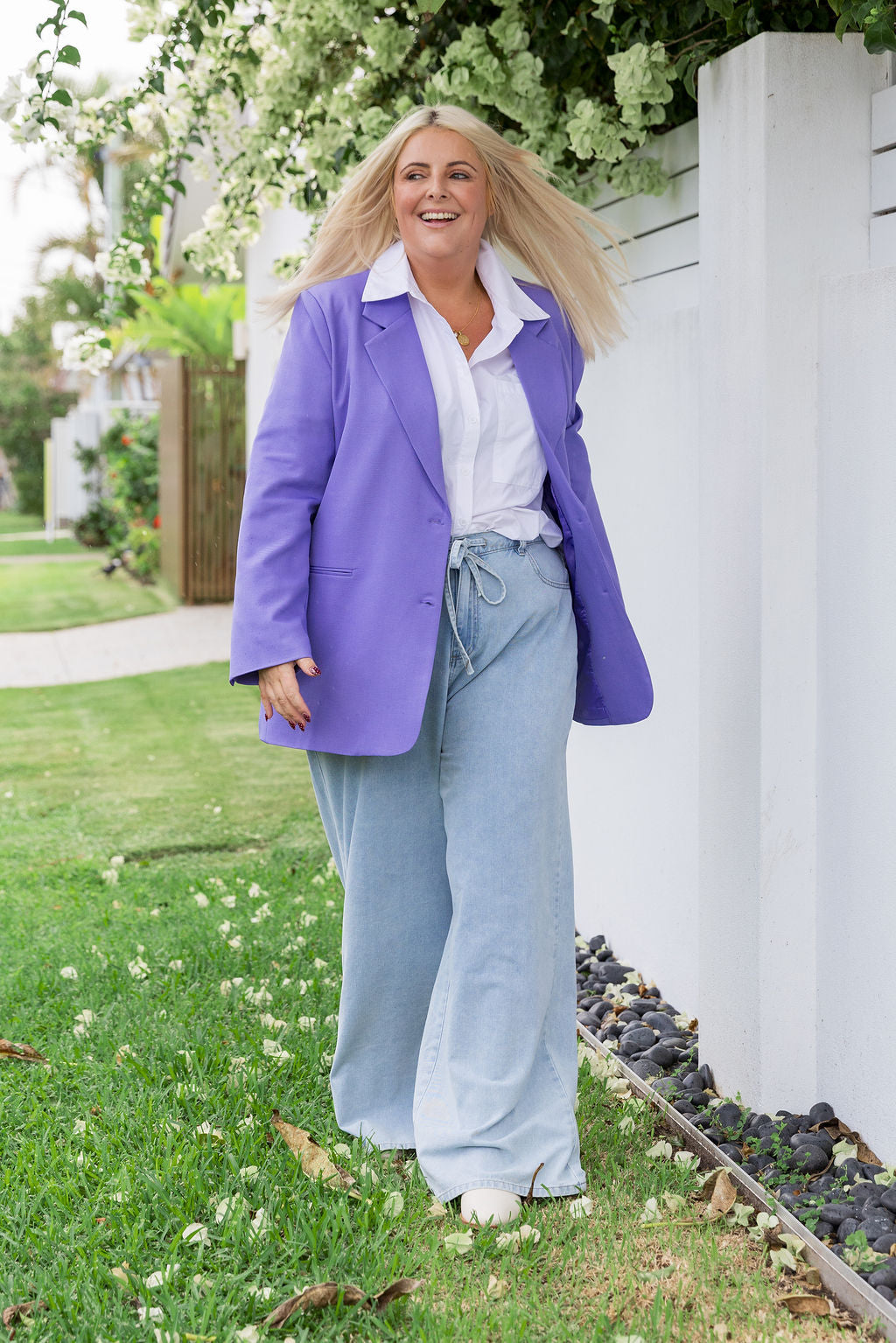 Celine Blazer in Purple