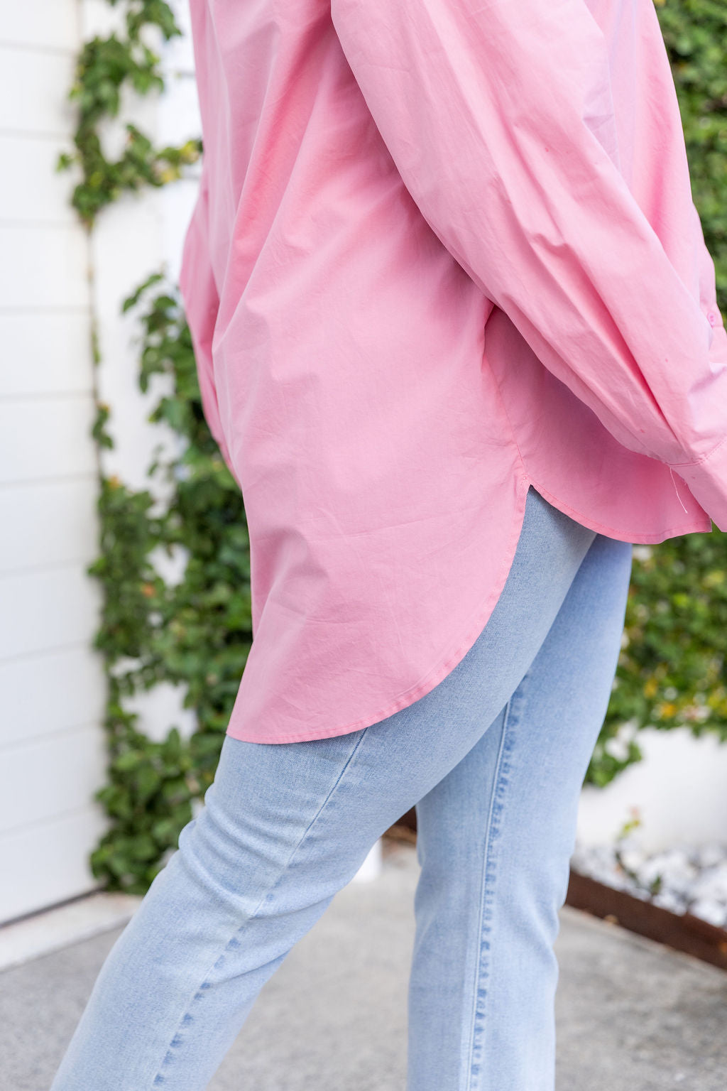 Lula Oversized Shirt in Barbie Pink