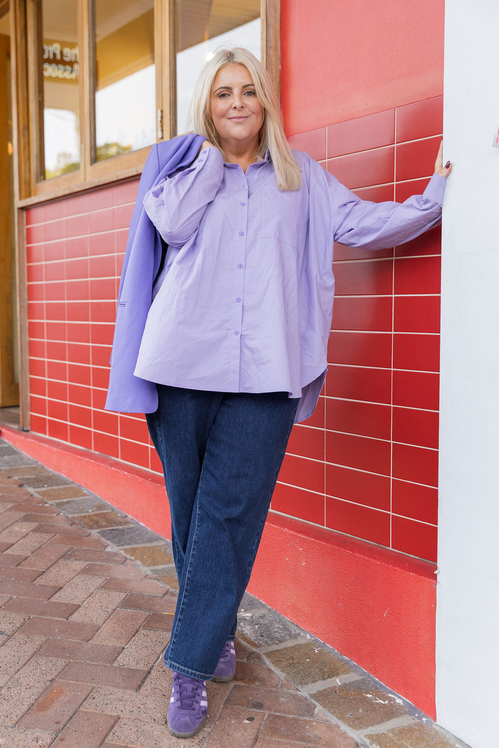 Lula Oversized Shirt in Lilac
