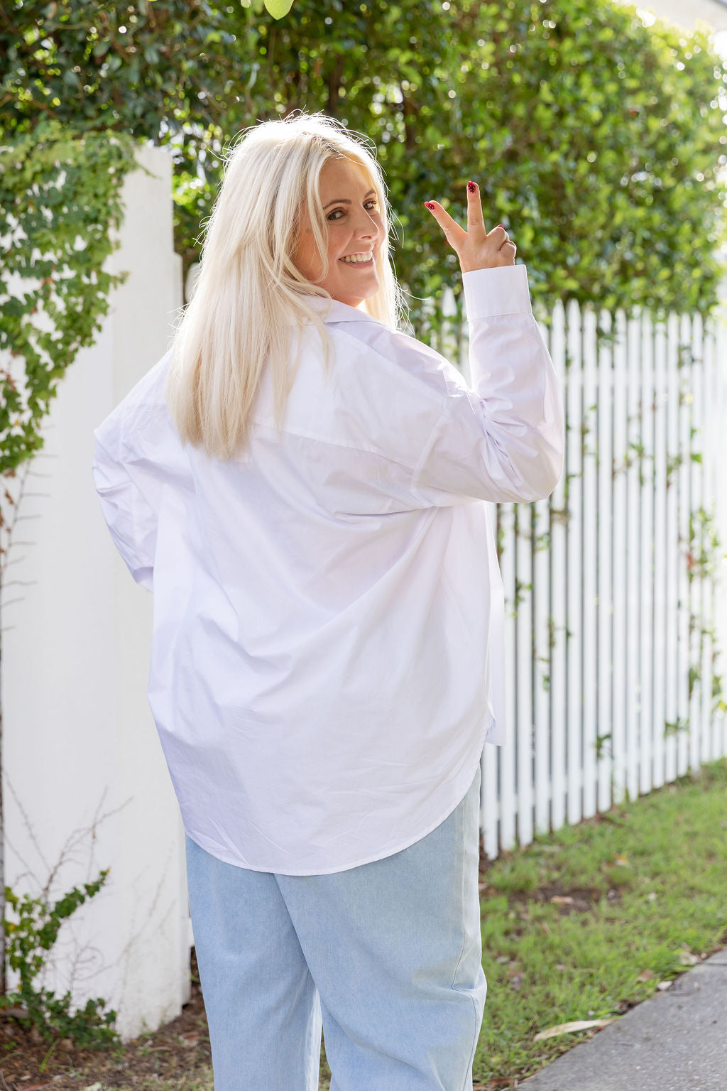 Lula Oversized Shirt in White