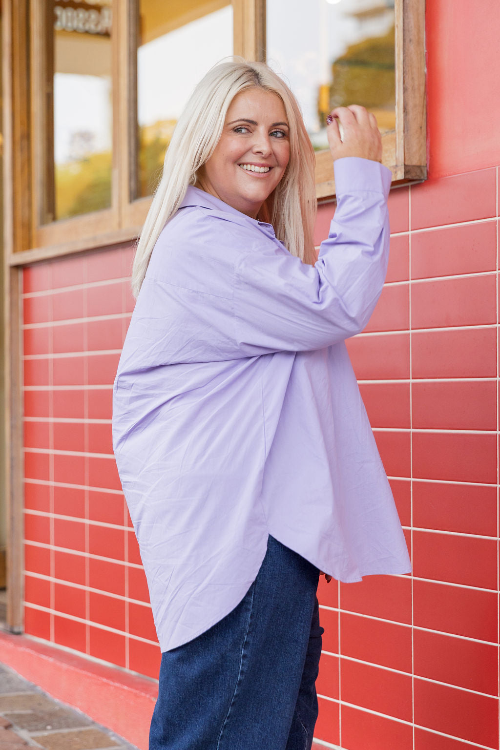 Lula Oversized Shirt in Lilac