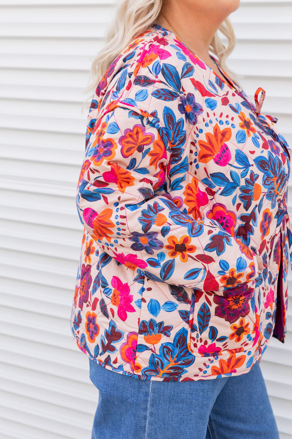 Deja Reversible Jacket in Jardin/Deep Magenta