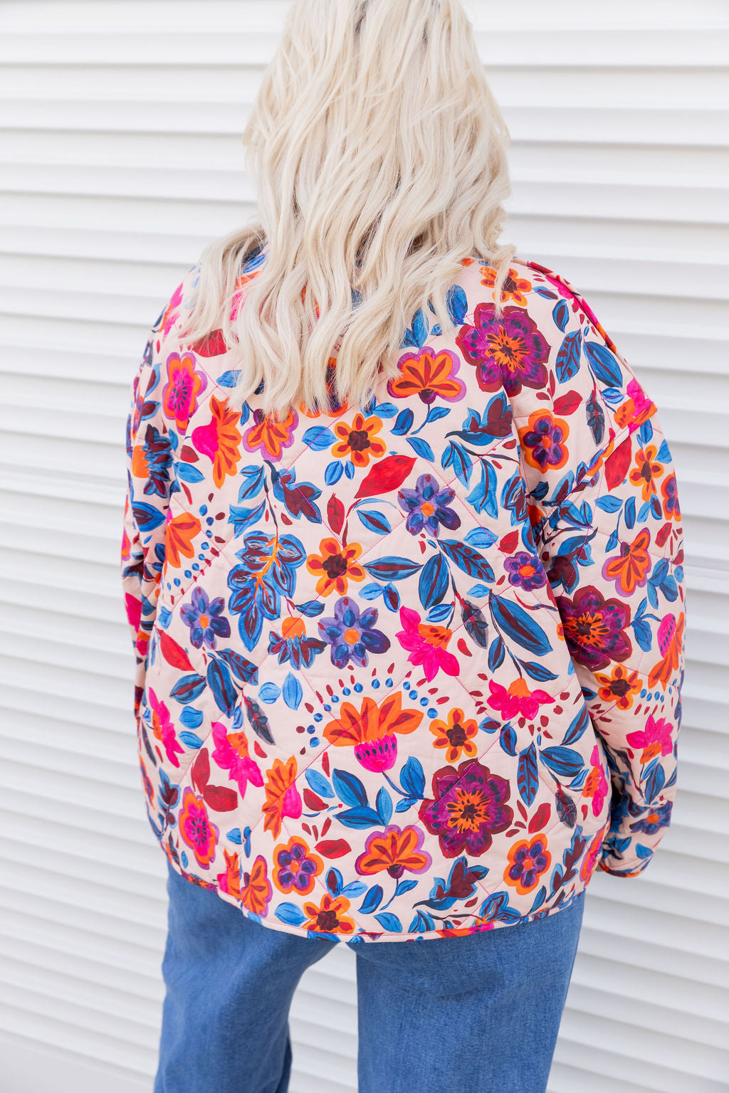 Deja Reversible Jacket in Jardin/Deep Magenta