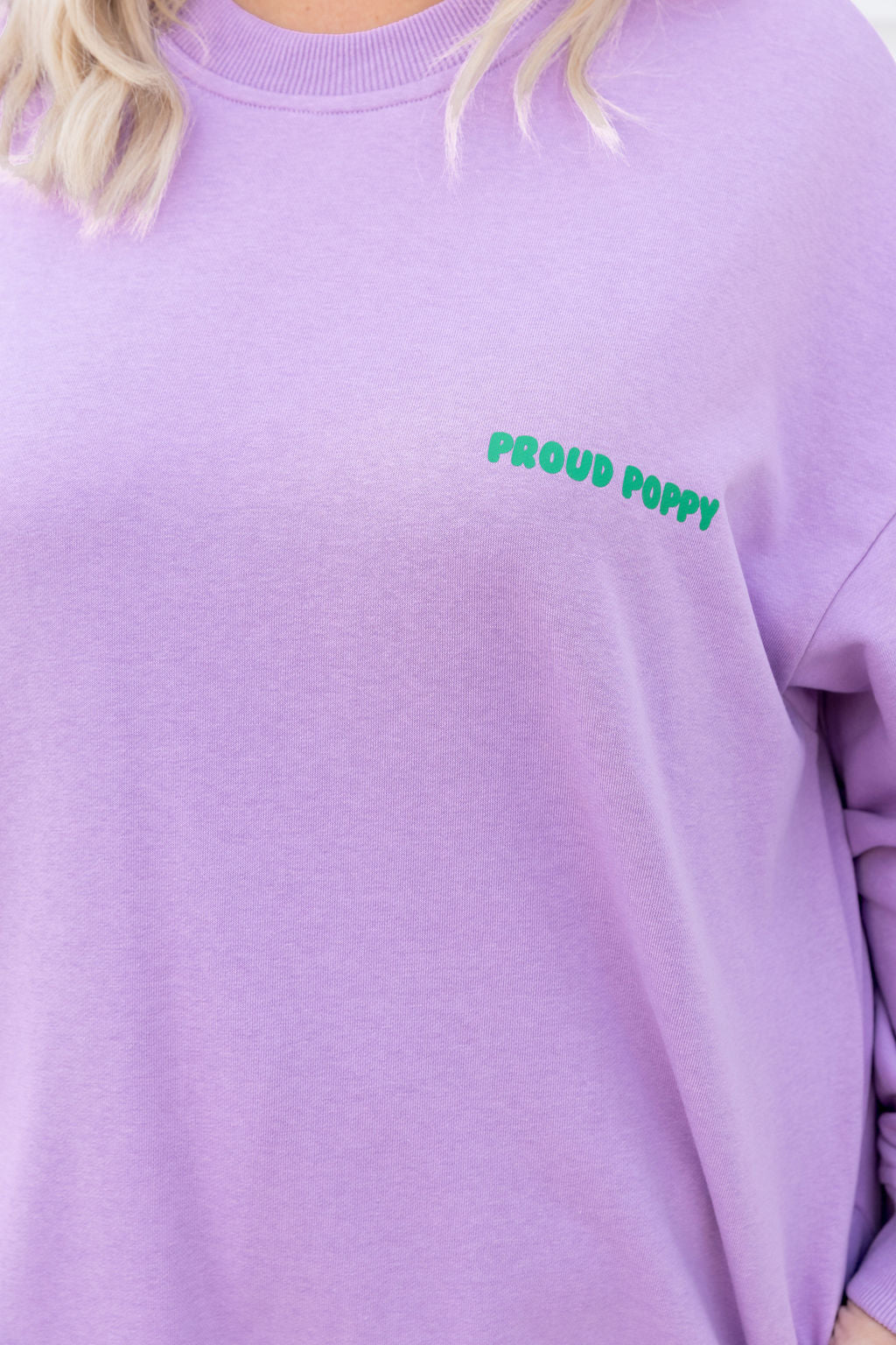 Evan Longline Sweatshirt in Good Vibes Lilac