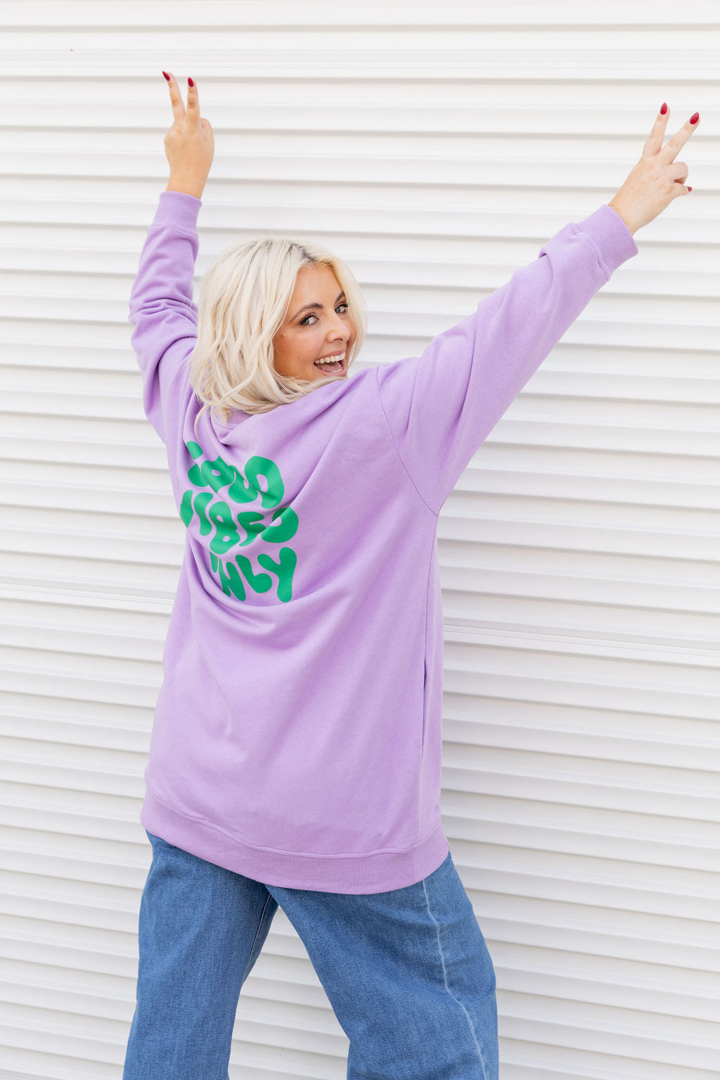 Evan Longline Sweatshirt in Good Vibes Lilac