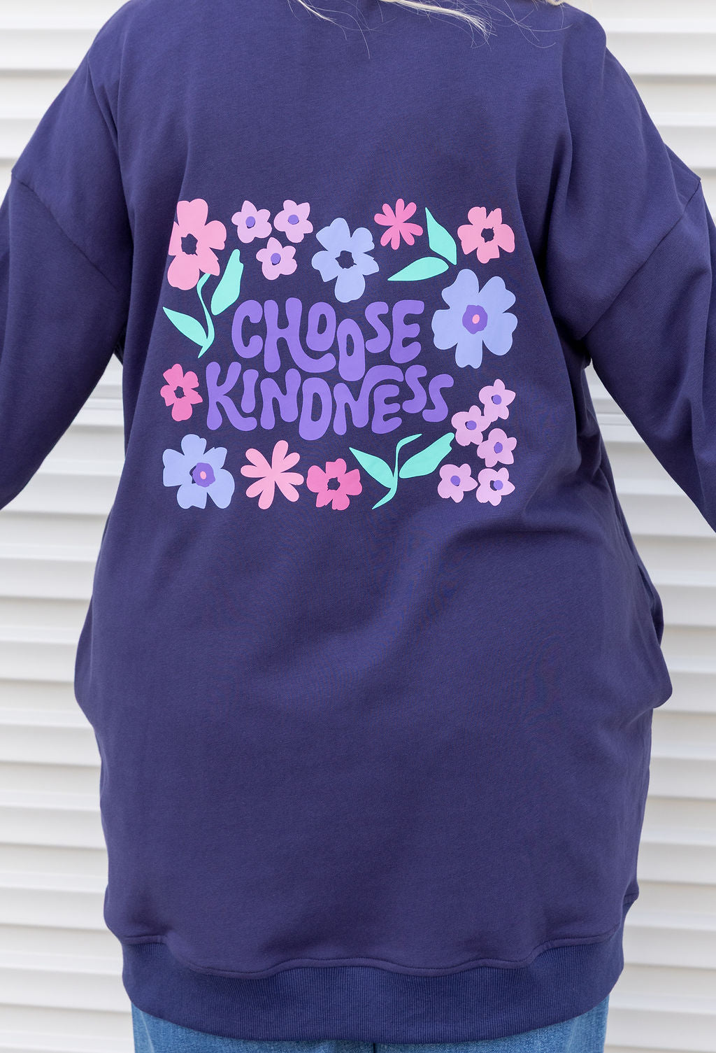Evan Longline Sweatshirt in Kindness Navy