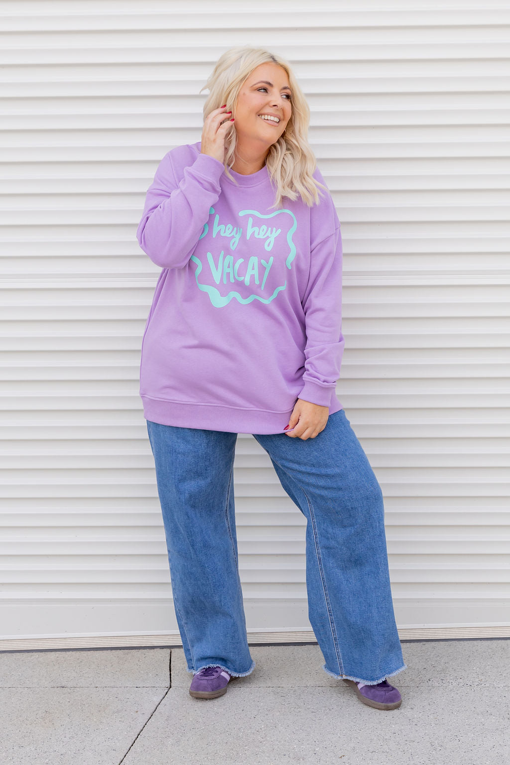 Evan Sweatshirt in Hey Hey Purple