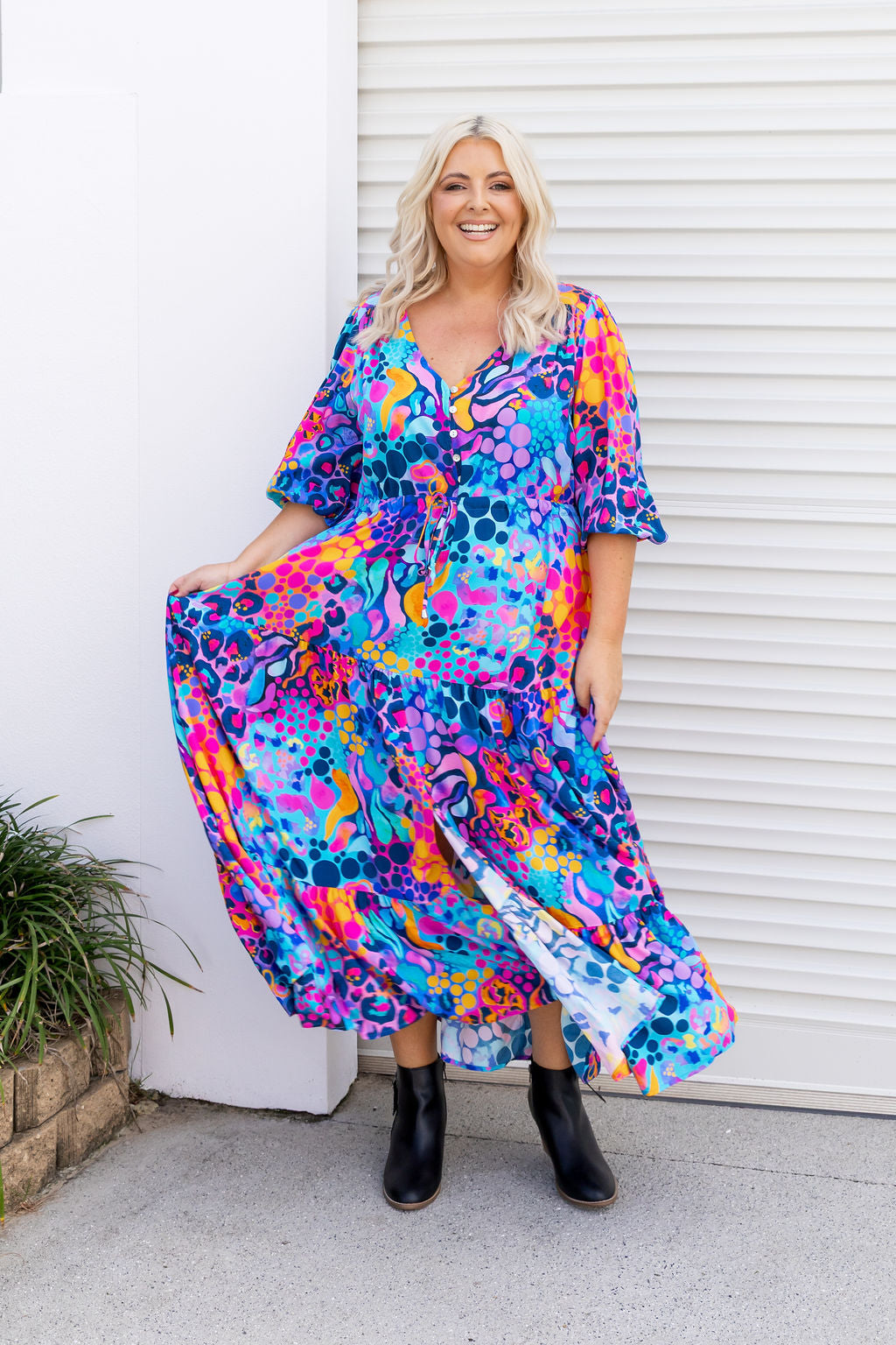 Billie Dress in Remix by Kasey Rainbow