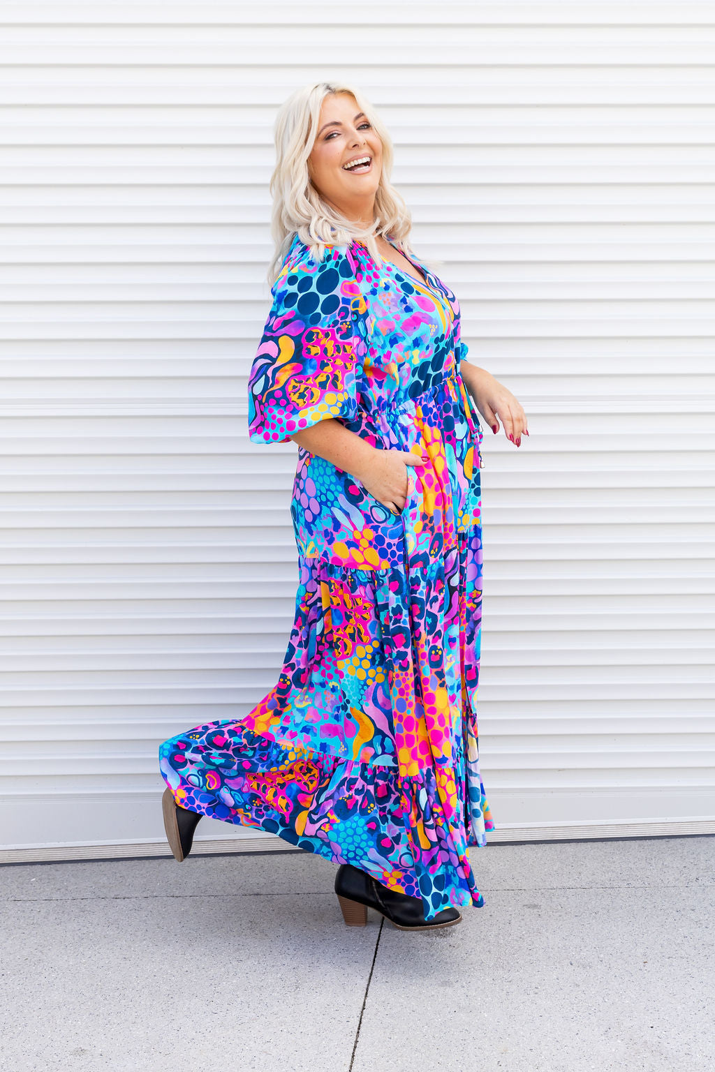 Billie Dress in Remix by Kasey Rainbow