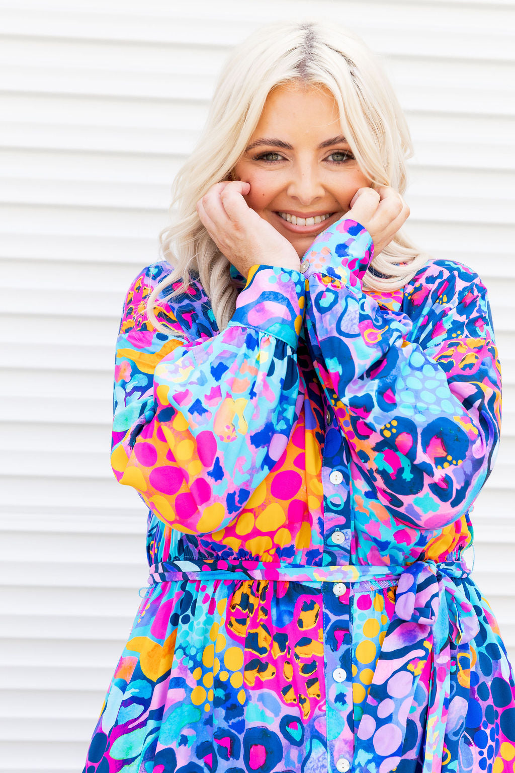 Maddison Midi Dress in Remix by Kasey Rainbow