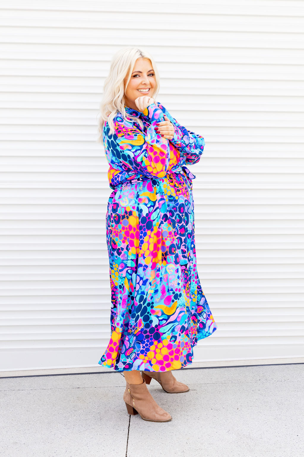 Maddison Midi Dress in Remix by Kasey Rainbow