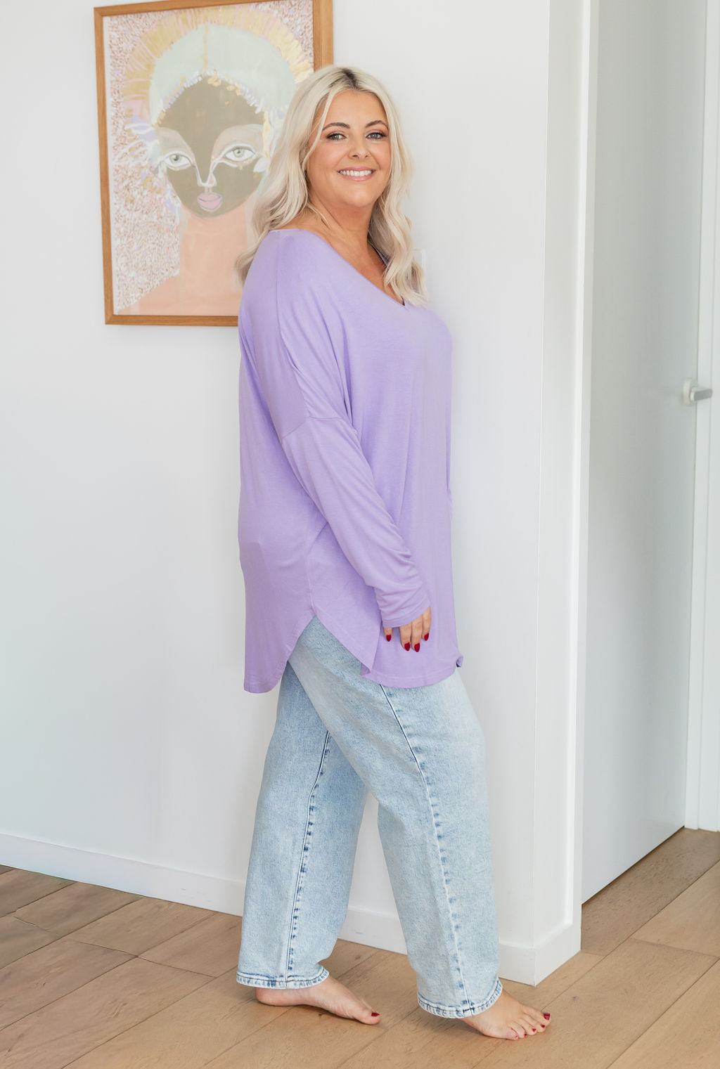 Jasper Jersey Top in Lilac