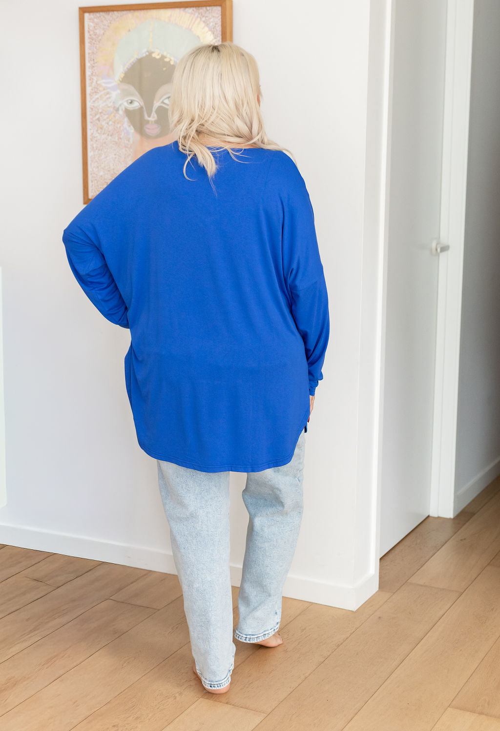 Jasper Jersey Top in Cobalt