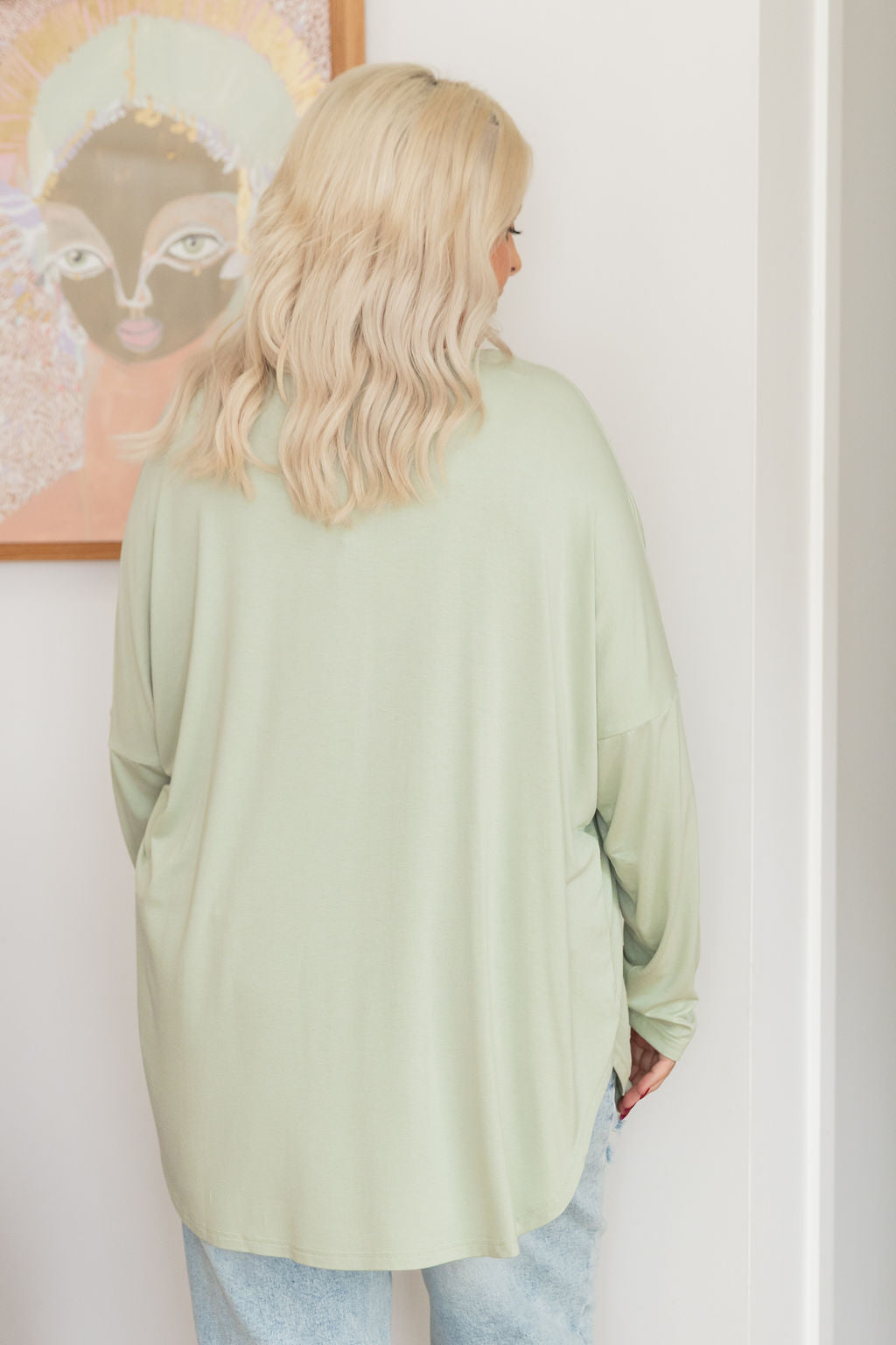 Jasper Jersey Top in Sage