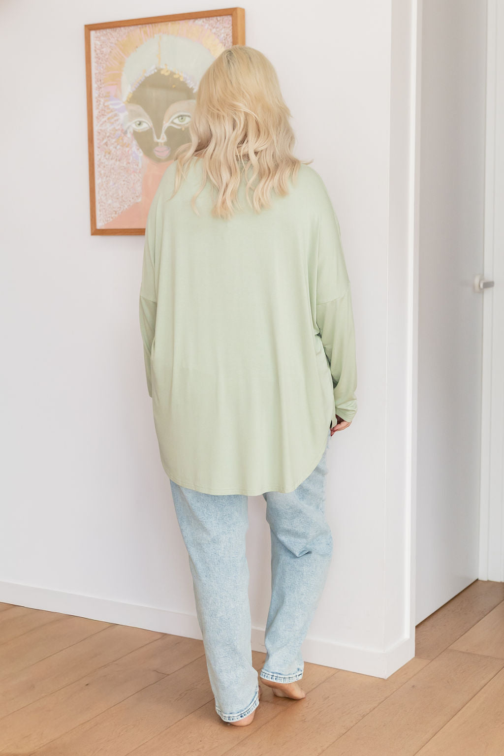 Jasper Jersey Top in Sage