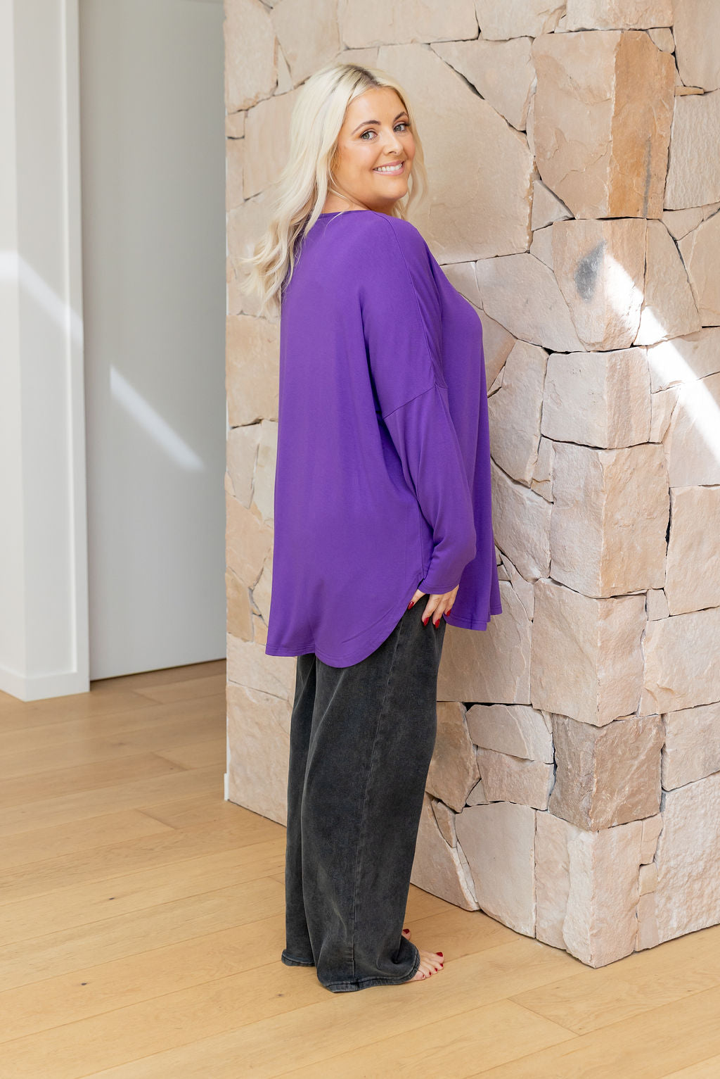 Jasper Jersey Top in Purple