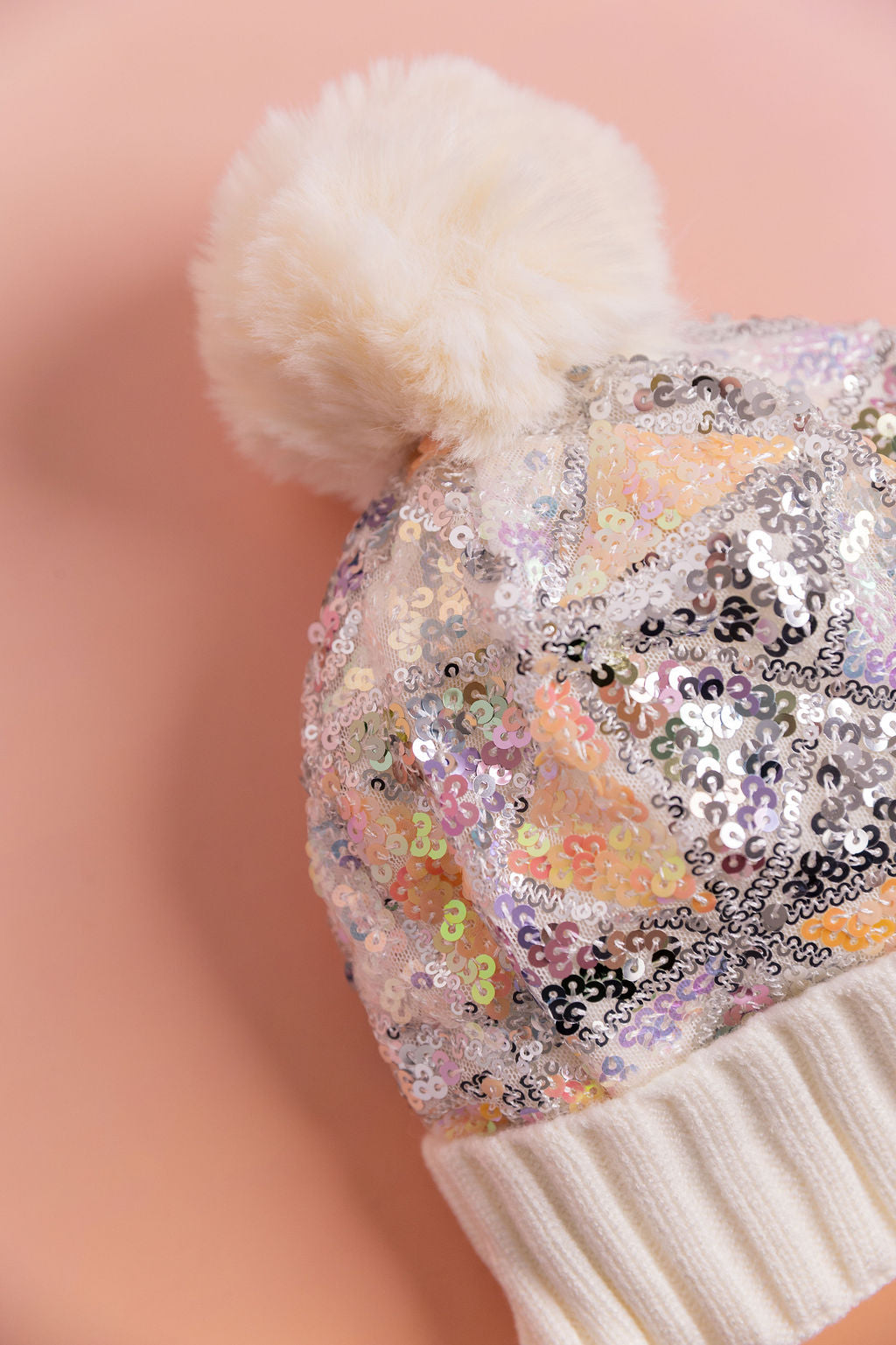 Embellished Beanie in Cream
