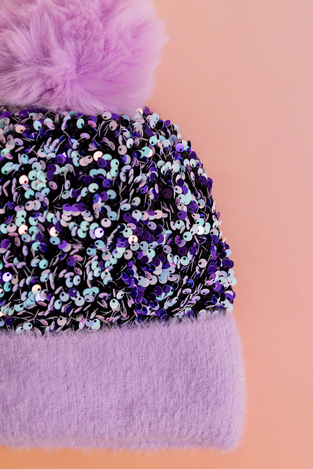 Glitzy Beanie in Lilac