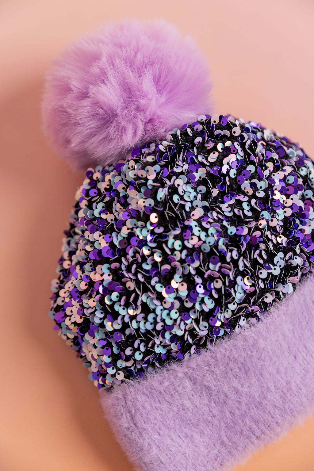 Glitzy Beanie in Lilac